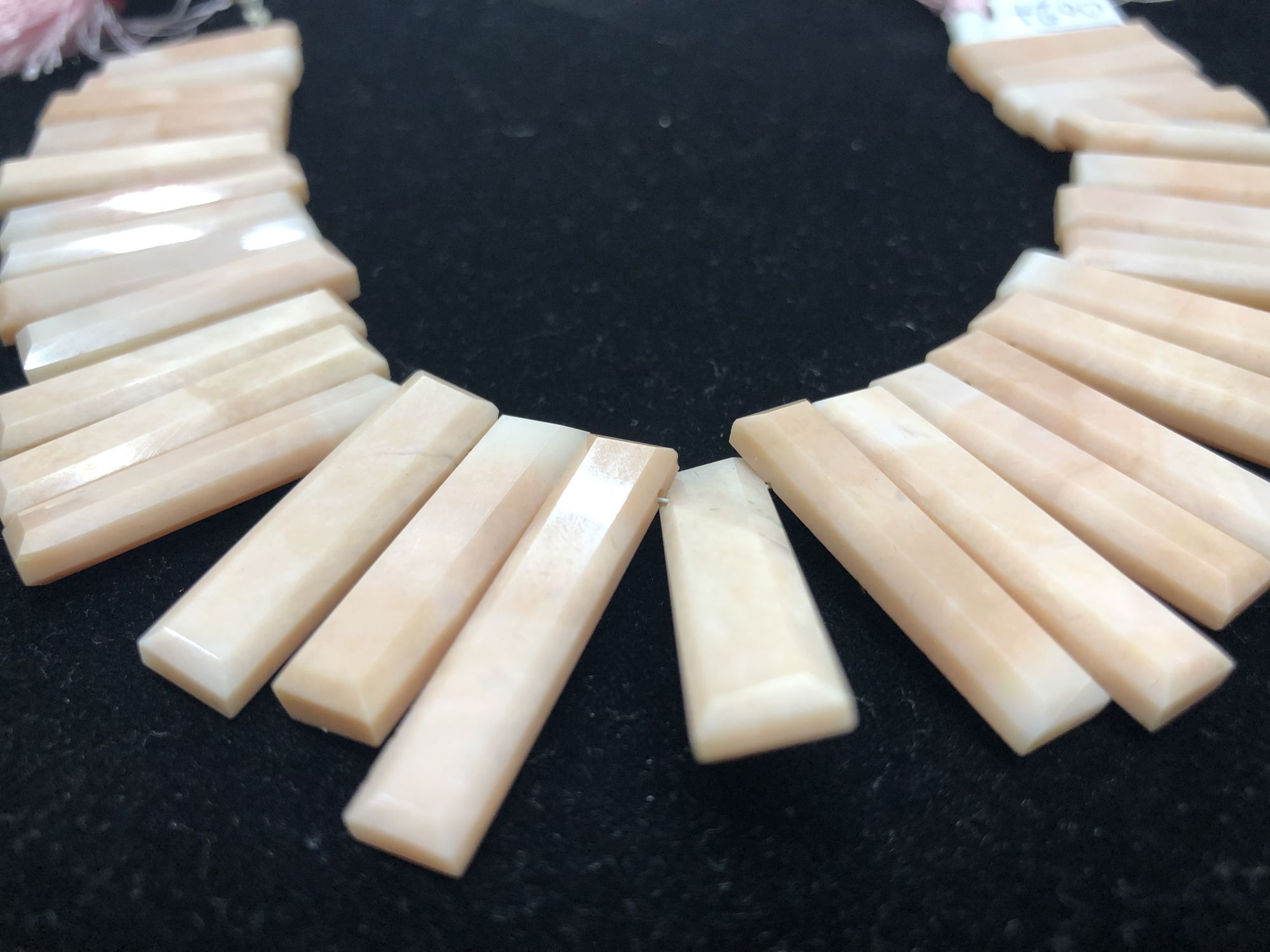 Pink Opal Rectangles Faceted