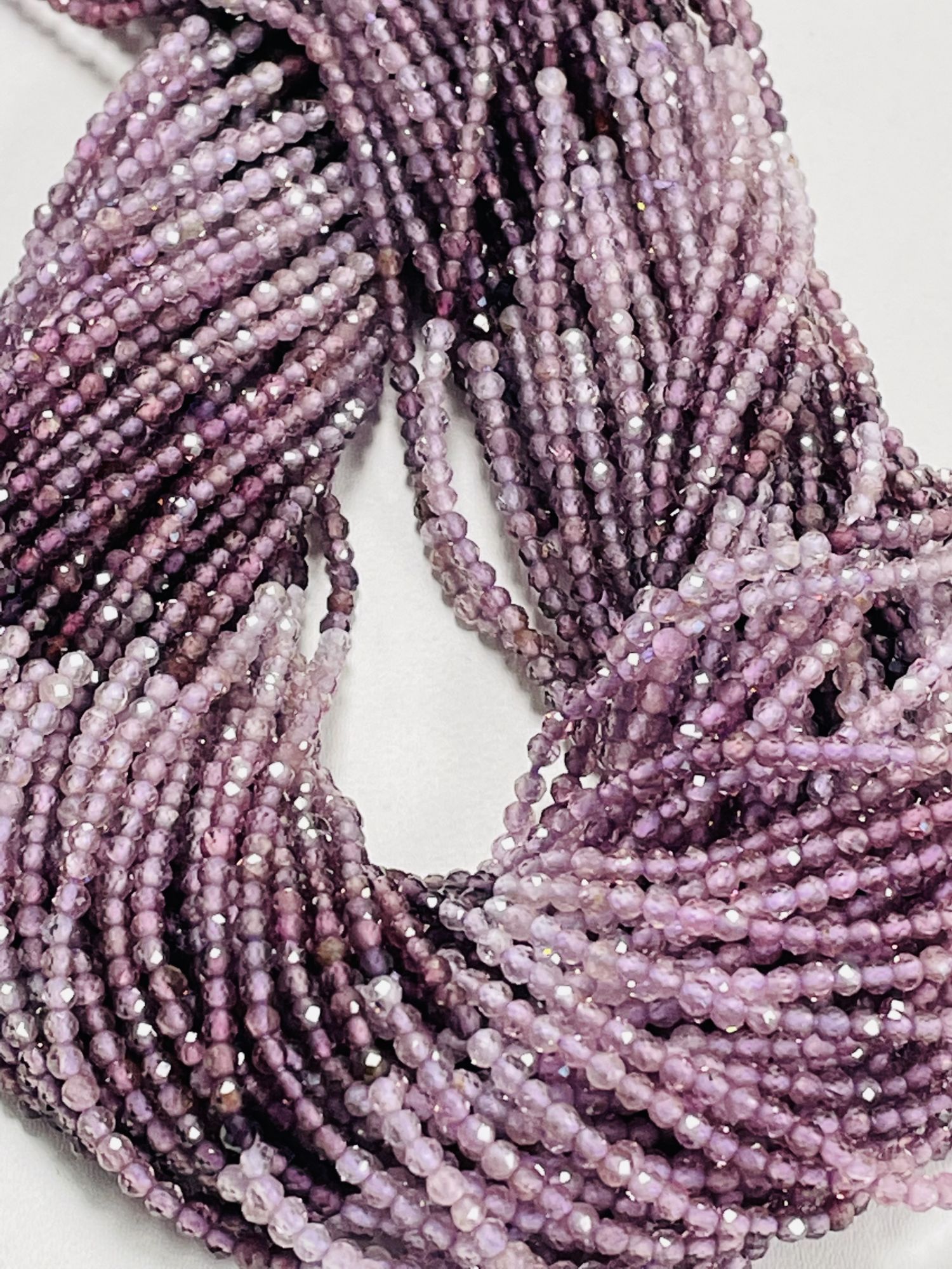 Shaded Purple Spinel Rondelle Faceted