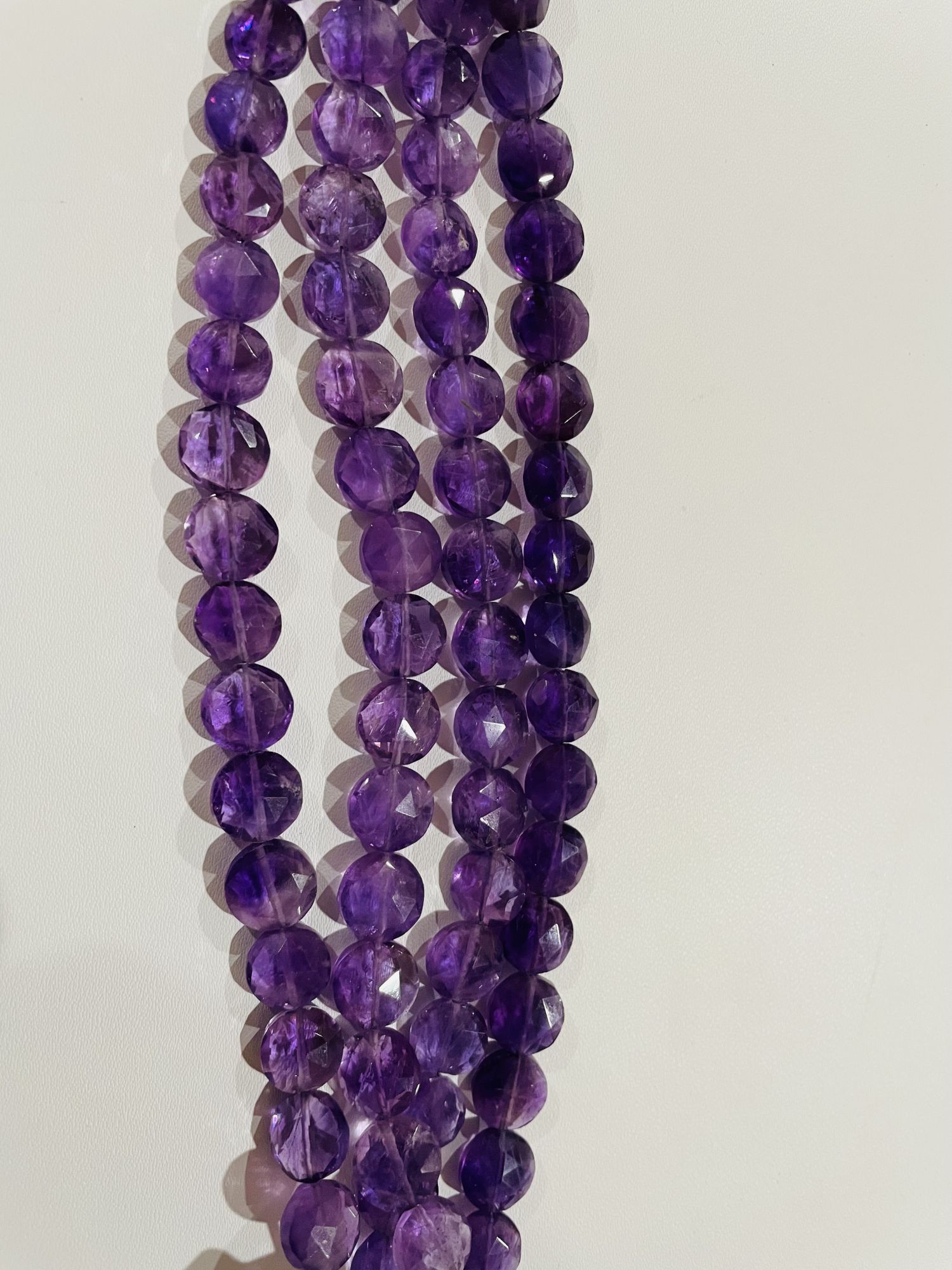Amethyst coin Faceted
