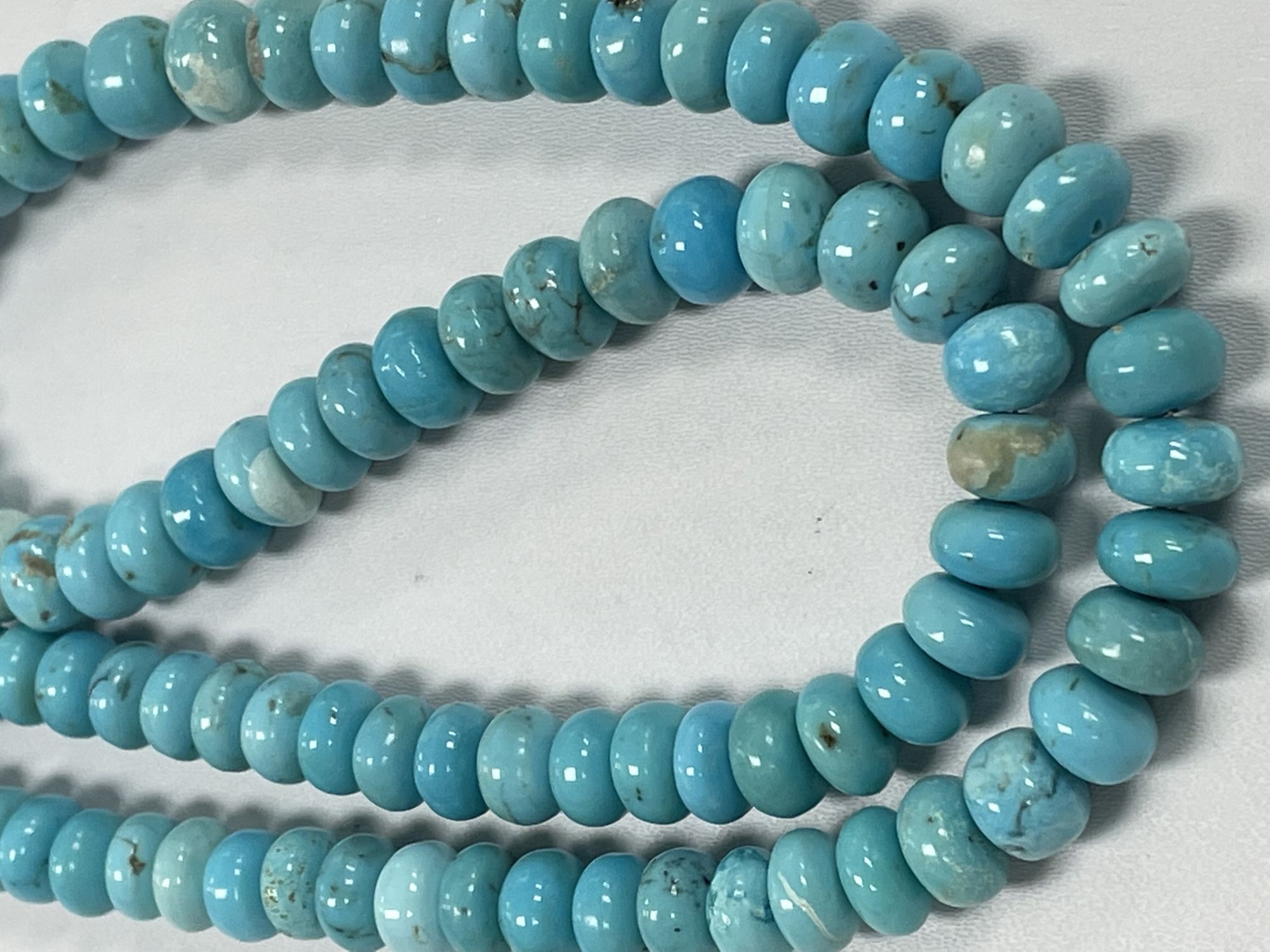 Turquoise Rondelle Smooth