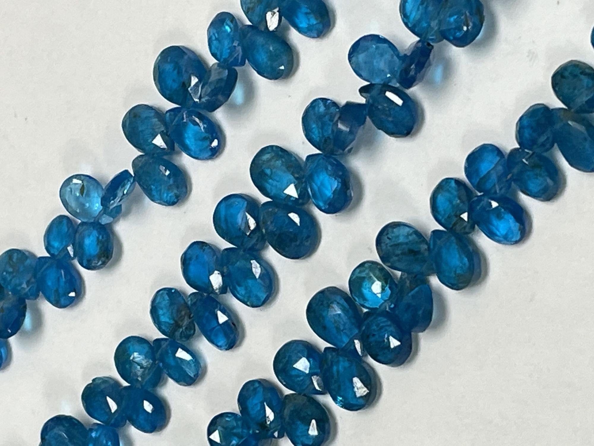 Blue Apatite Pear Faceted