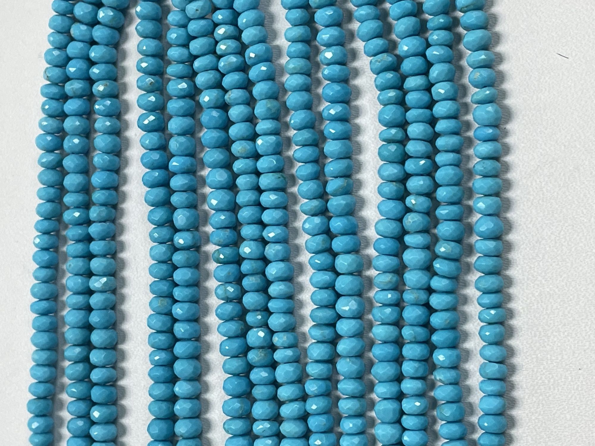 Turquoise Rondelle Faceted