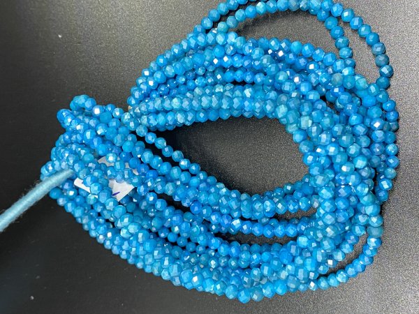 Coated Moonstone Rondelle Faceted