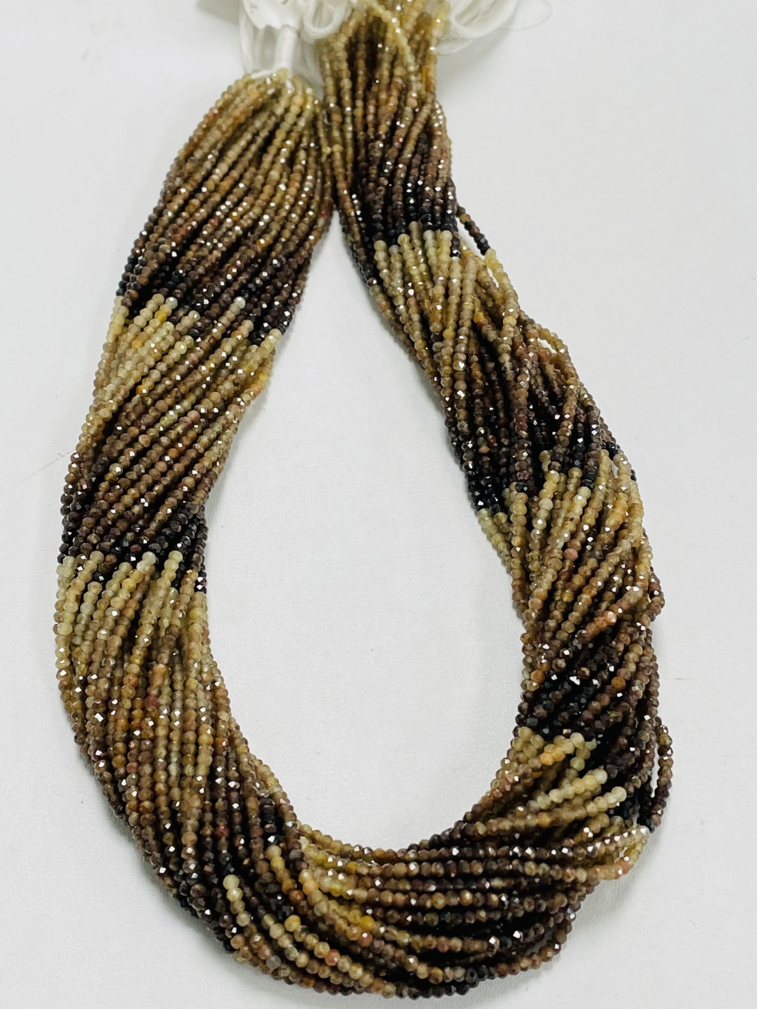 Shaded Brown Sapphire Rondelle Faceted