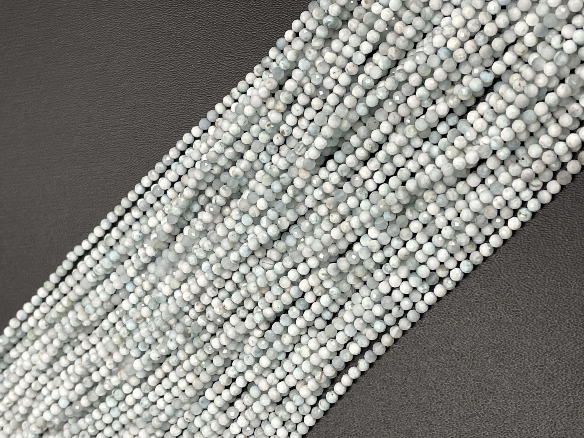 Larimar Rondelle Faceted