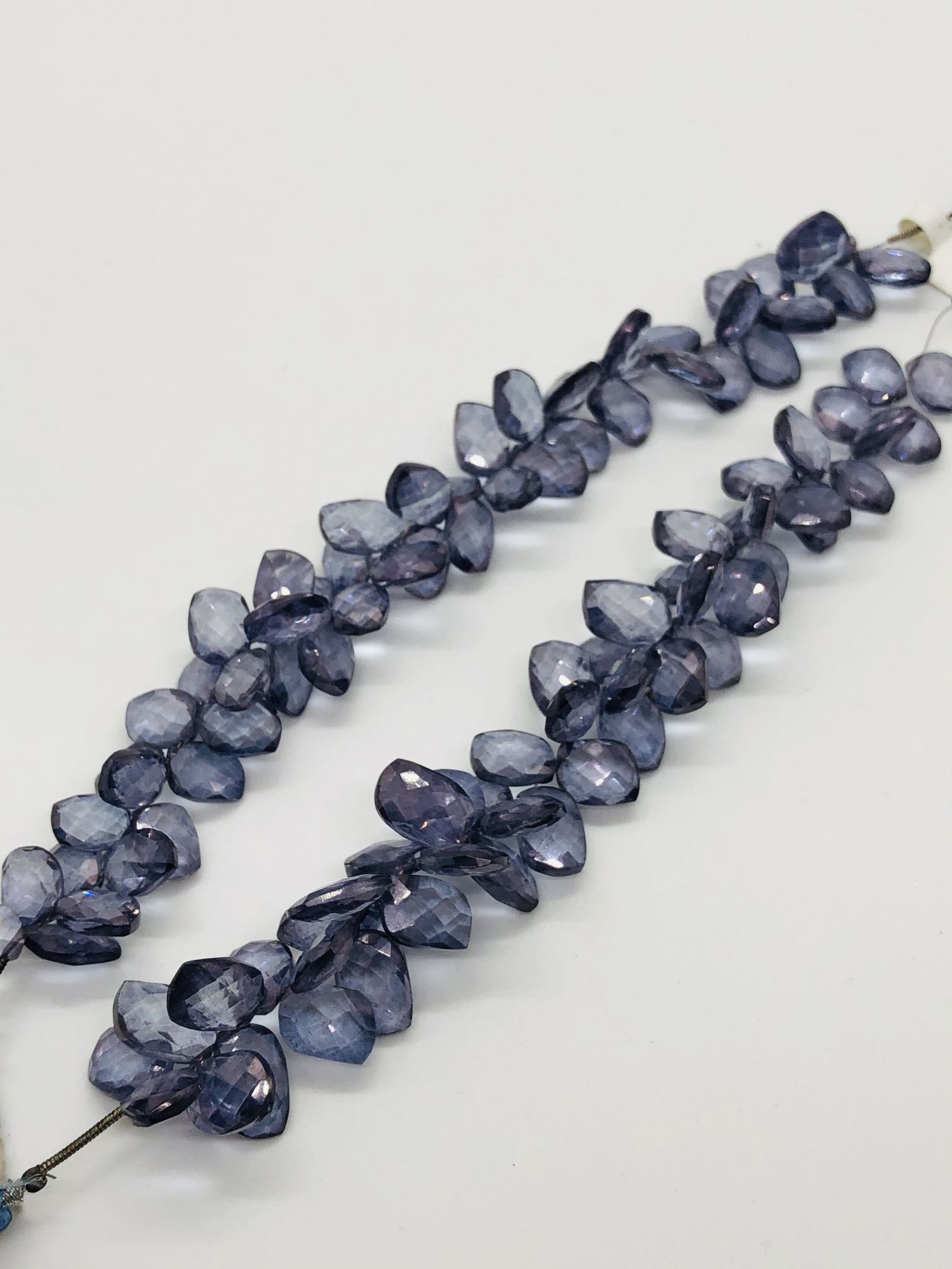 Blue Mystic Quartz Leaf Shape Faceted
