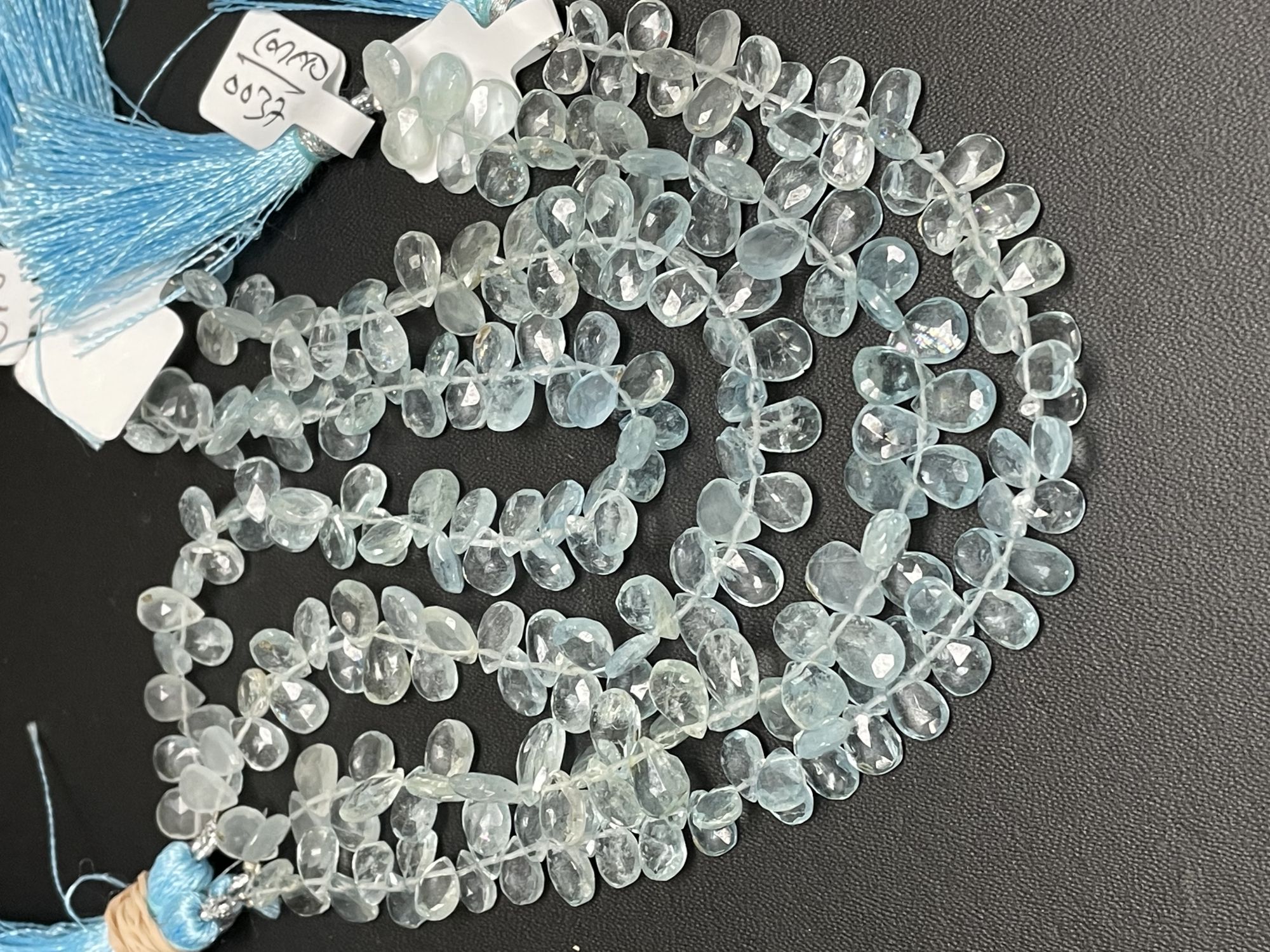 Aquamarine Pear Faceted