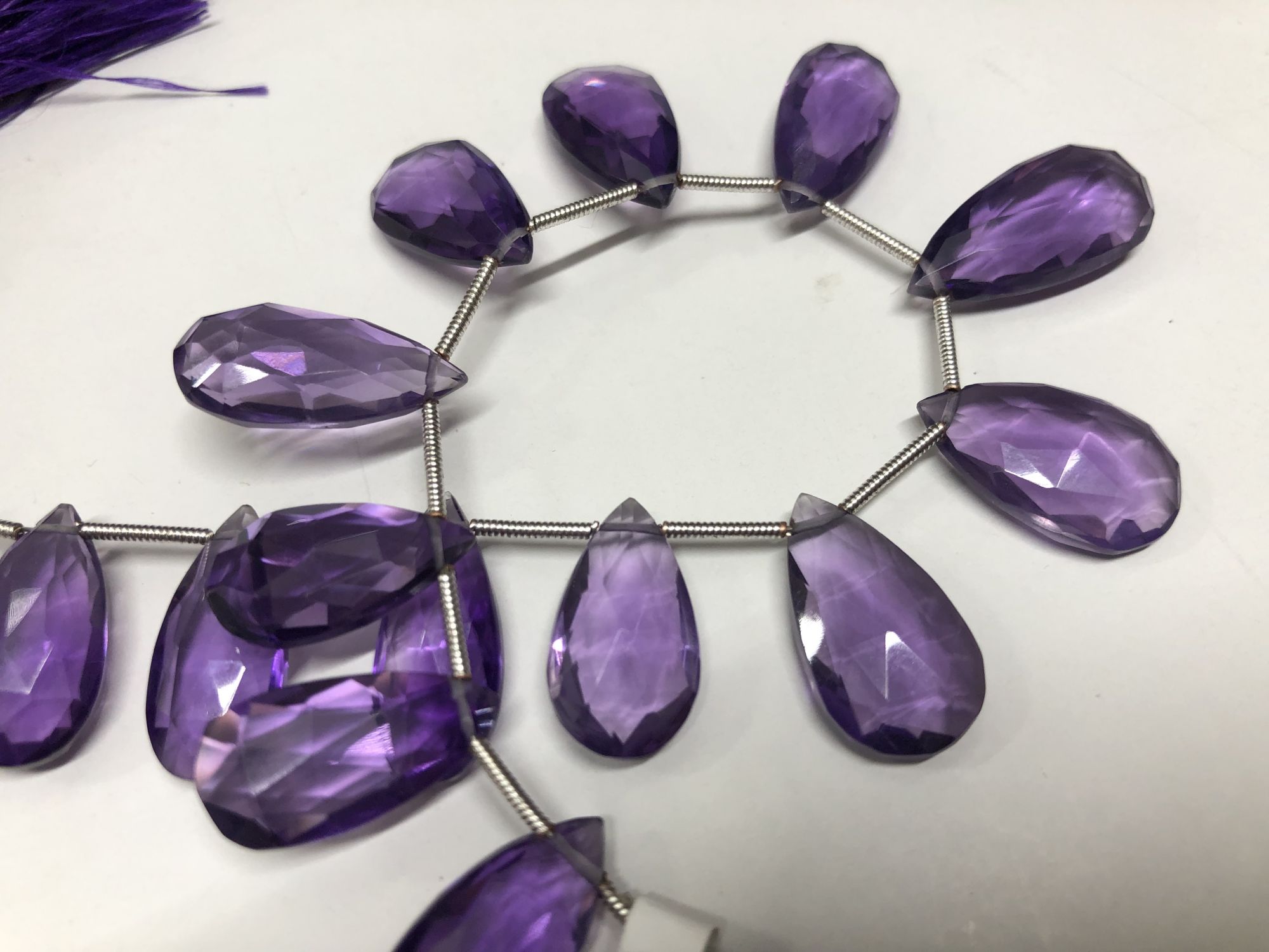 Amethyst Pears Faceted