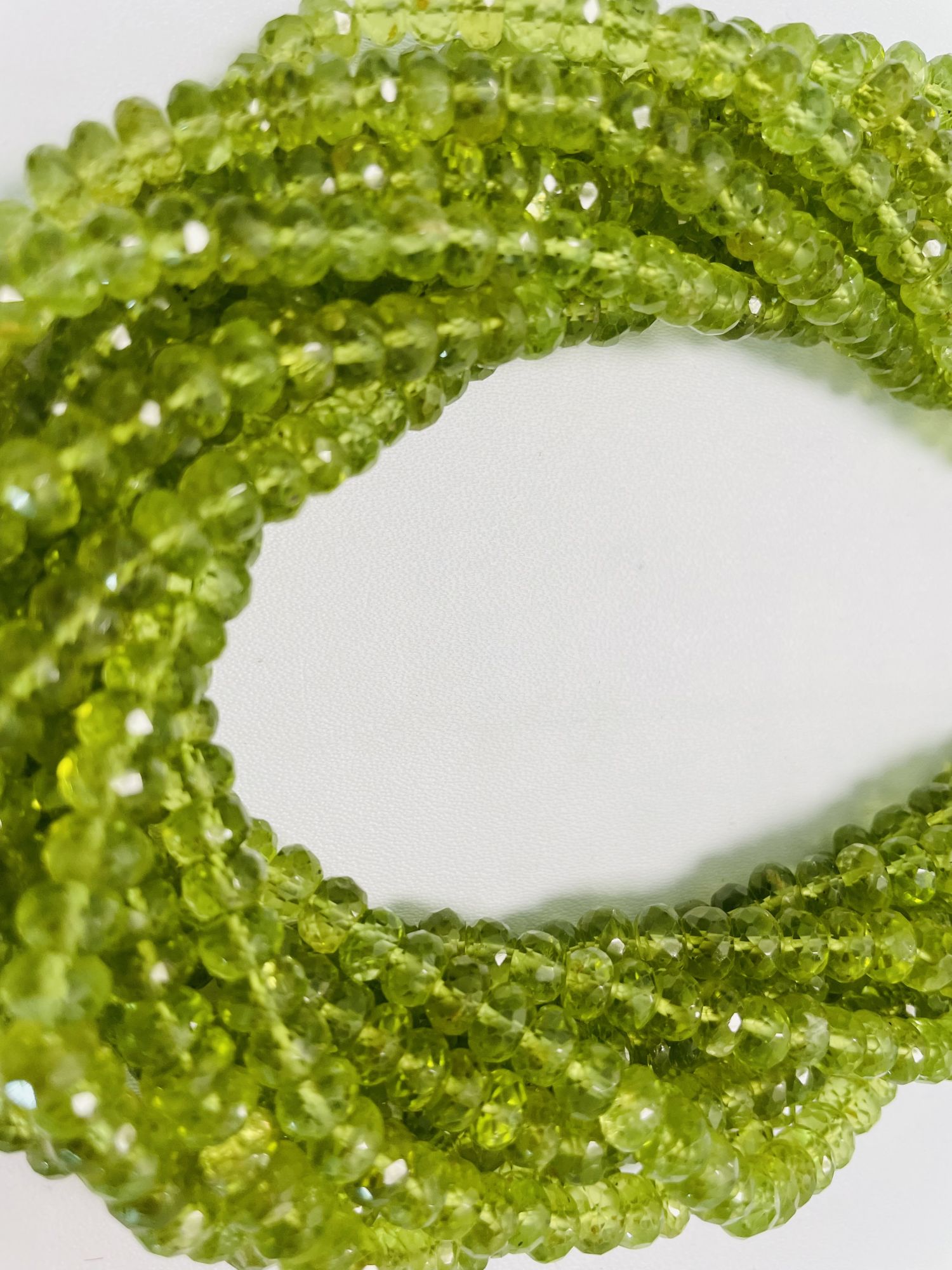 Peridot Rondelle Faceted