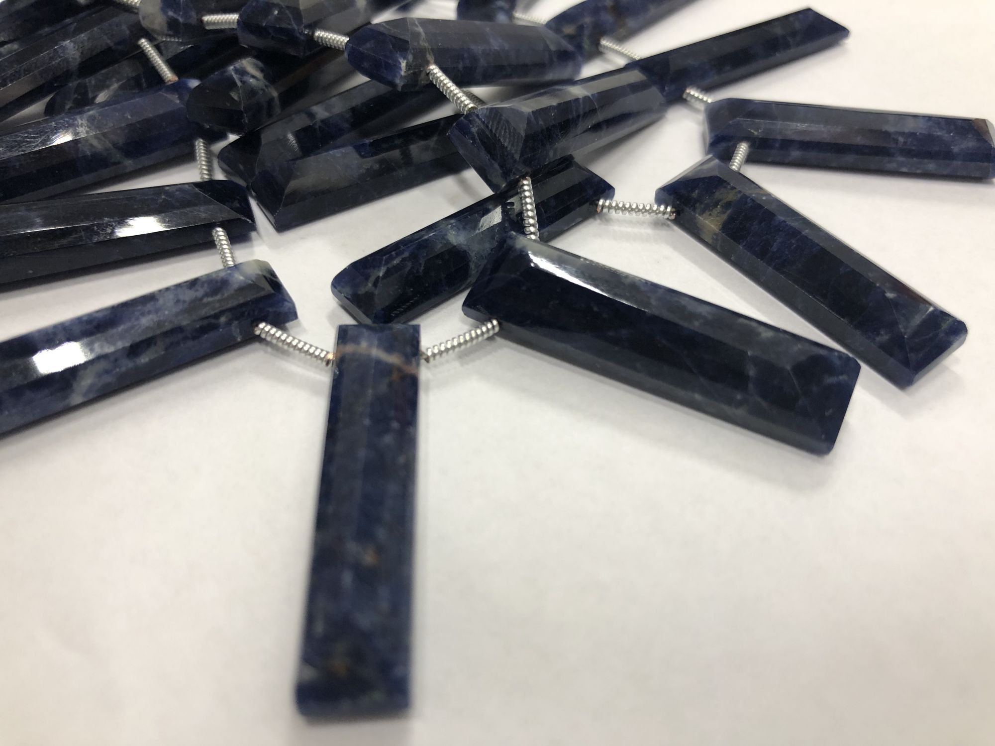 Sodalite Rectangles Faceted