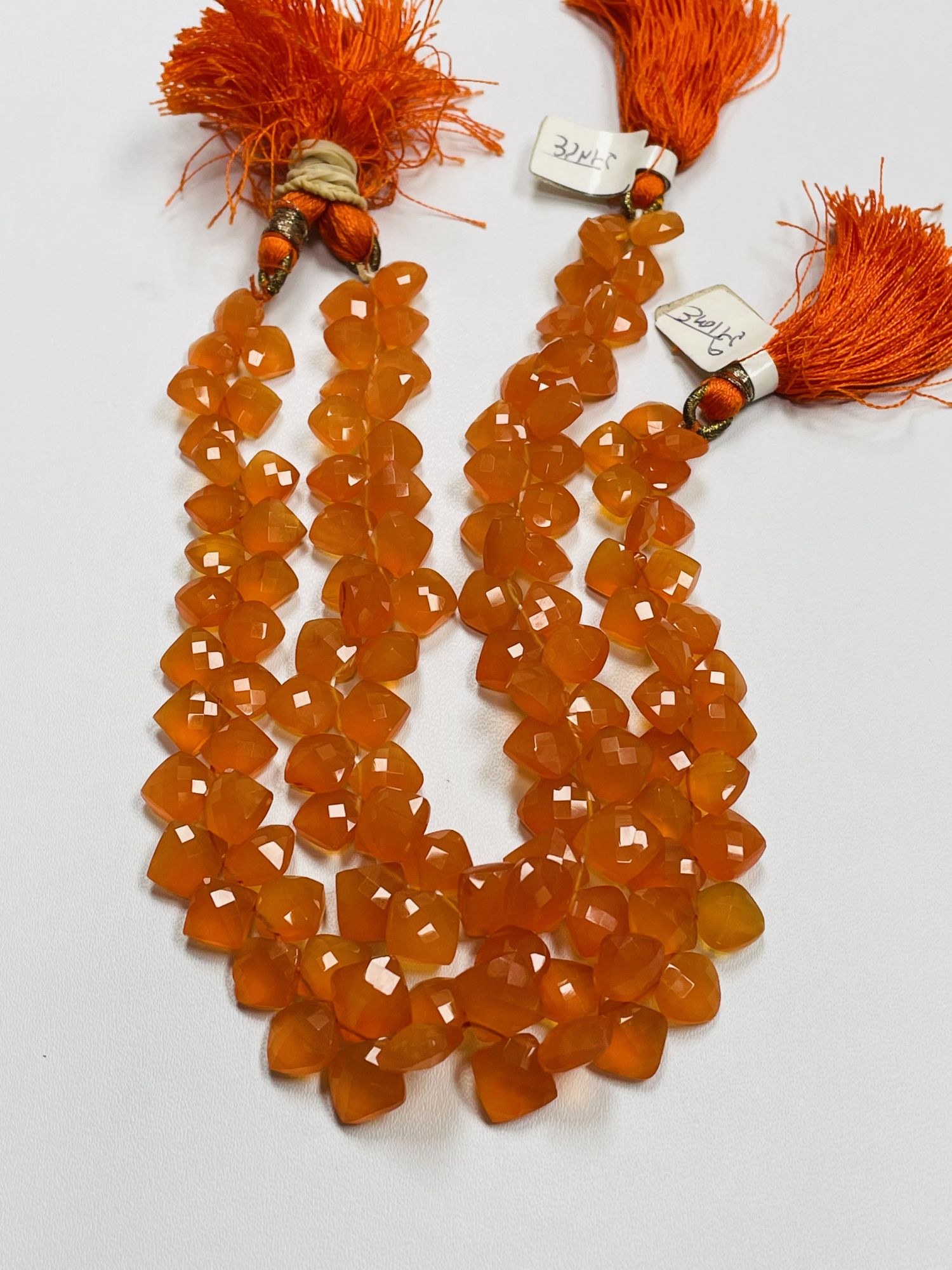 Carnelian Cushion Faceted