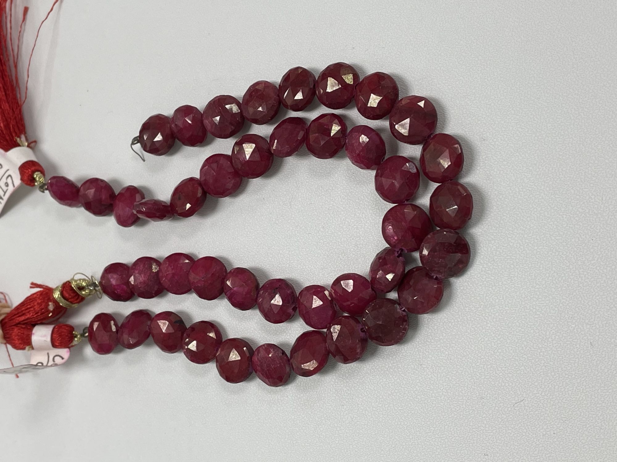 Dyed Ruby Coin Faceted