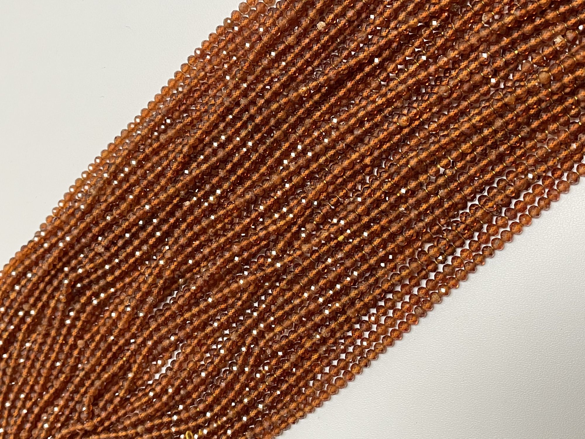 Hessonite Garnet Rondelle Faceted