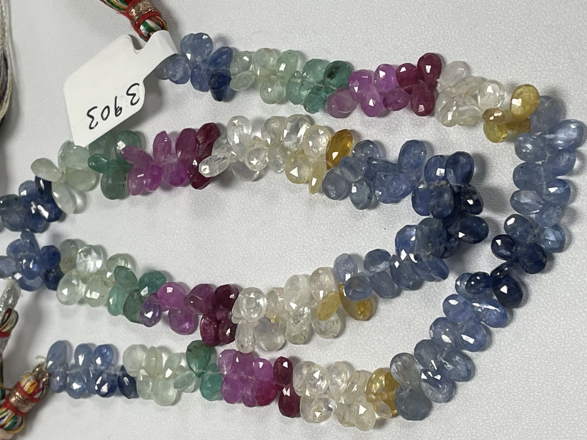 Multi Color Sapphire Pear Faceted