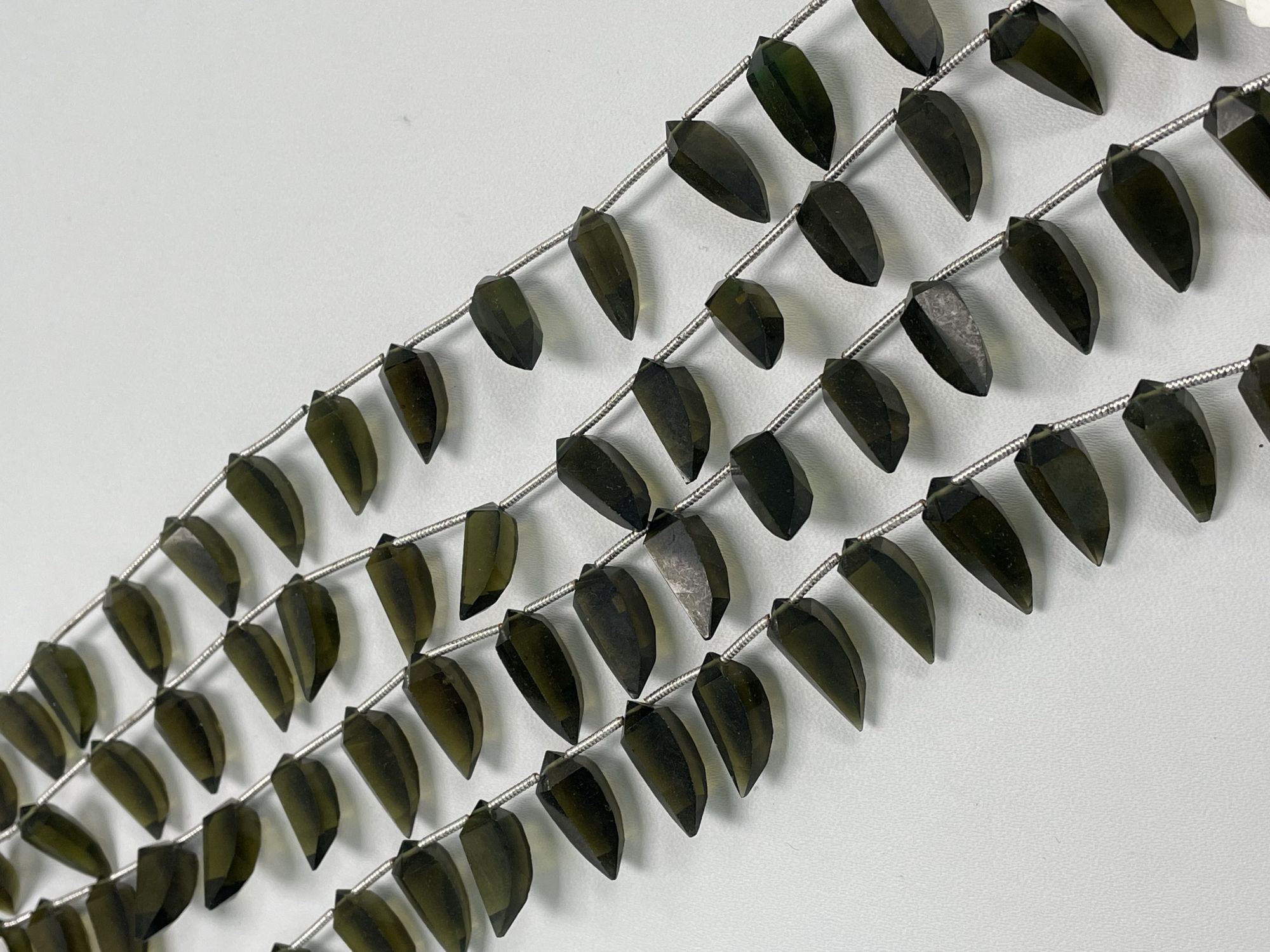 Olive Green Hydro Quartz Okra Faceted