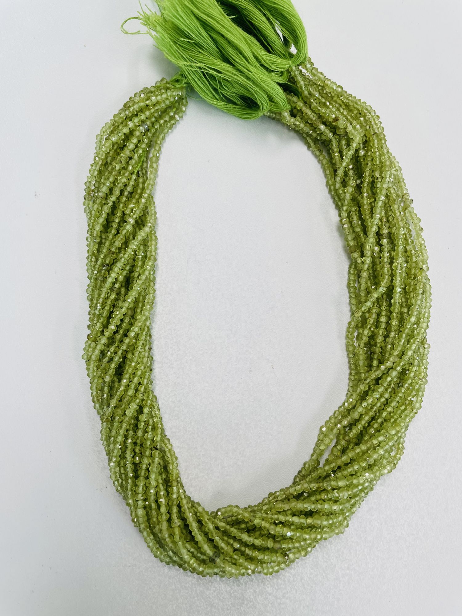 Peridot Rondelle Faceted