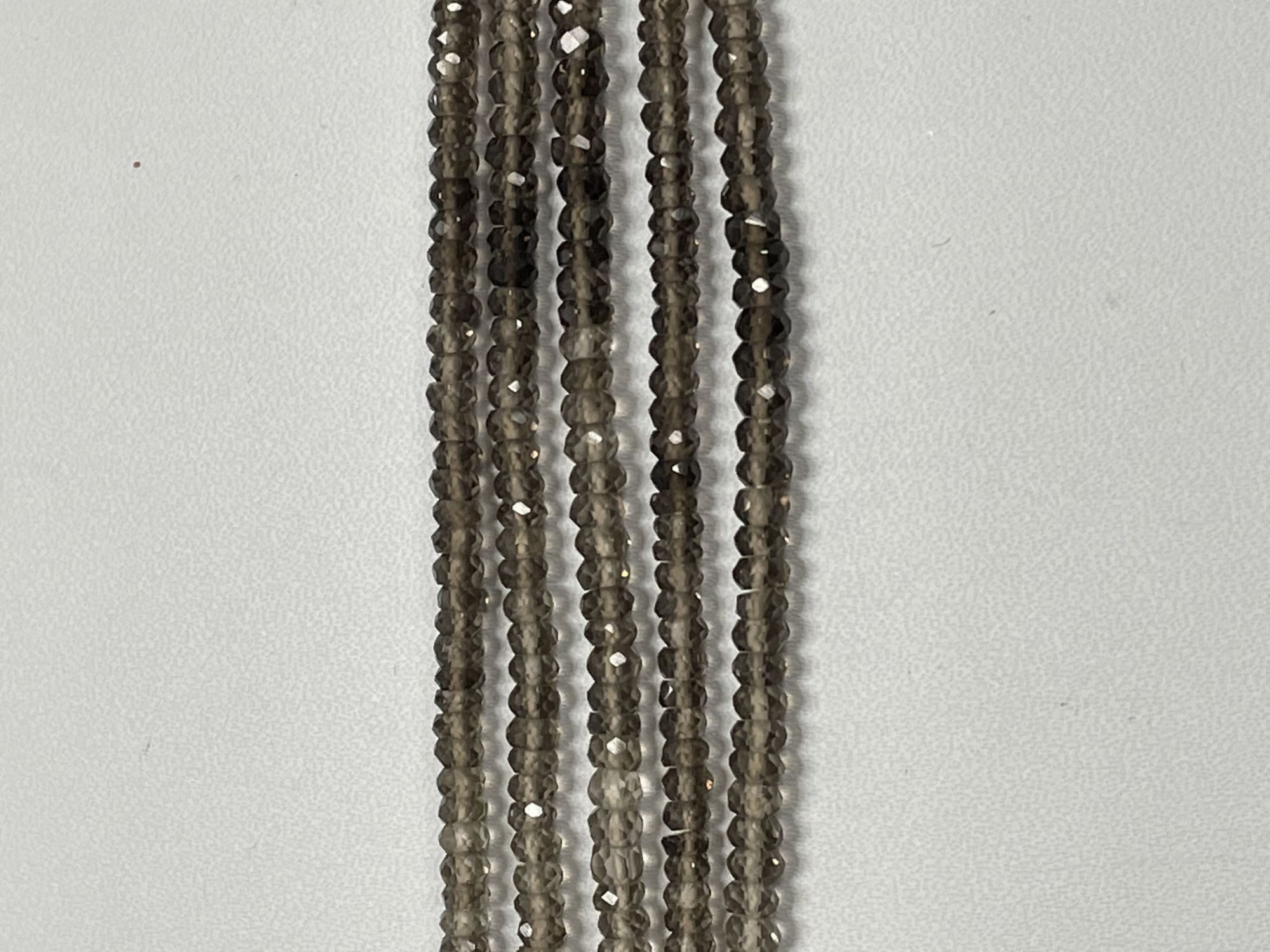 Shaded Smoky Quartz Rondelle Faceted