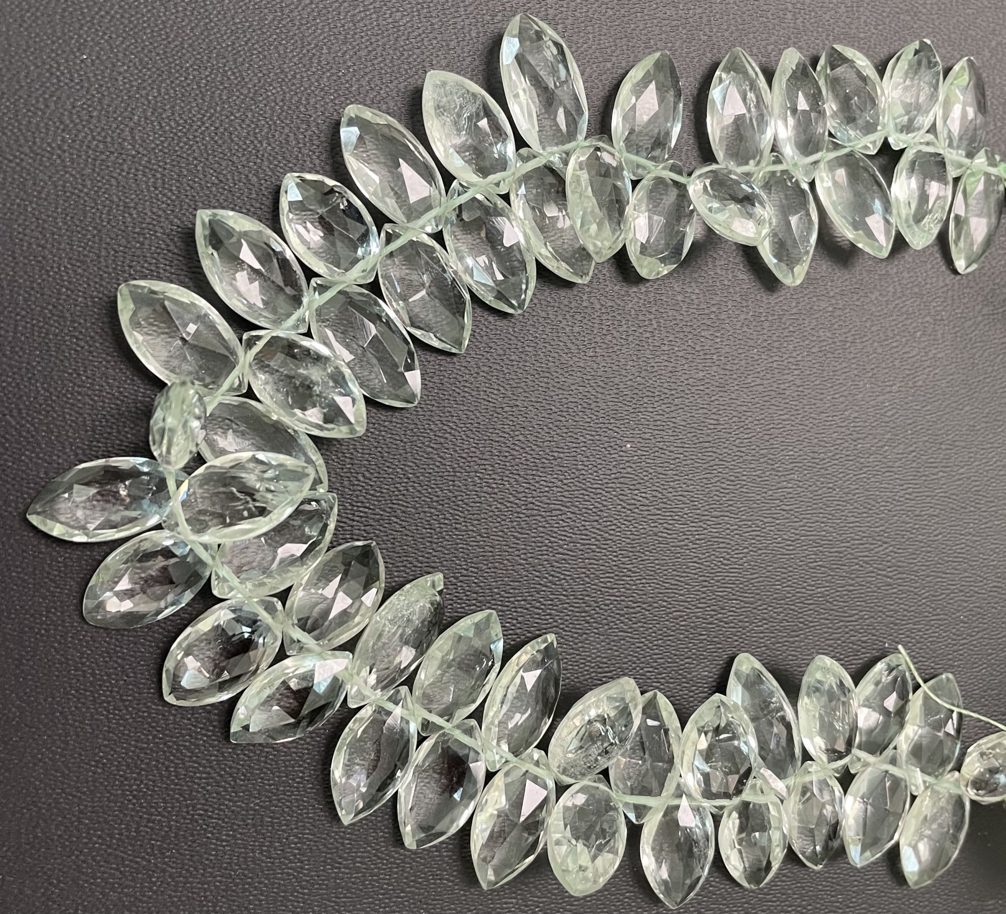 Green Amethyst Marquise Faceted