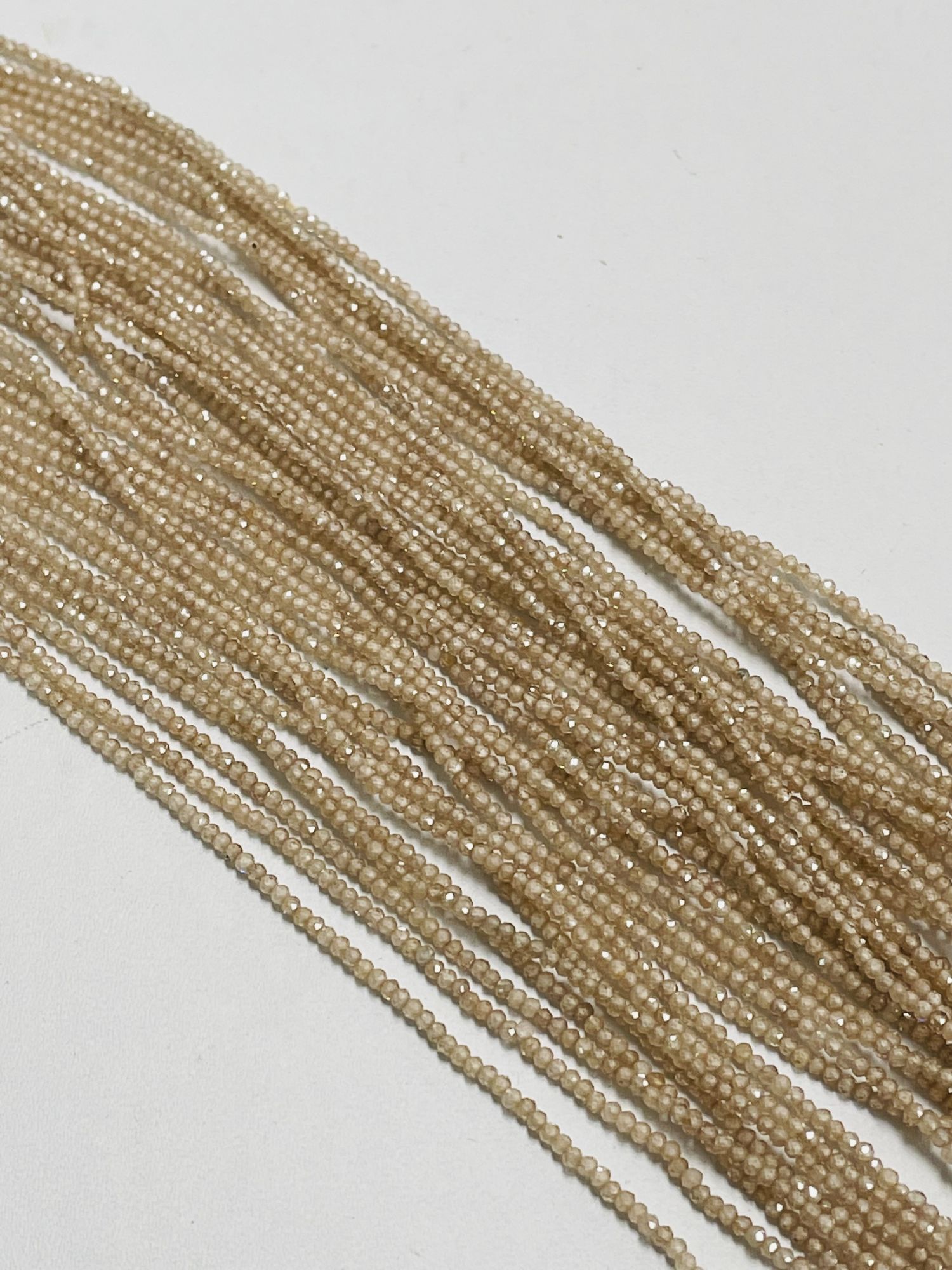 Tan Zircon Rondelle Faceted