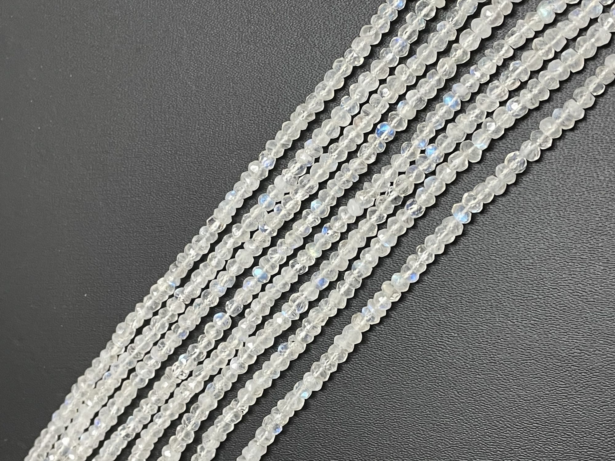 Rainbow Moonstone Rondelle Faceted