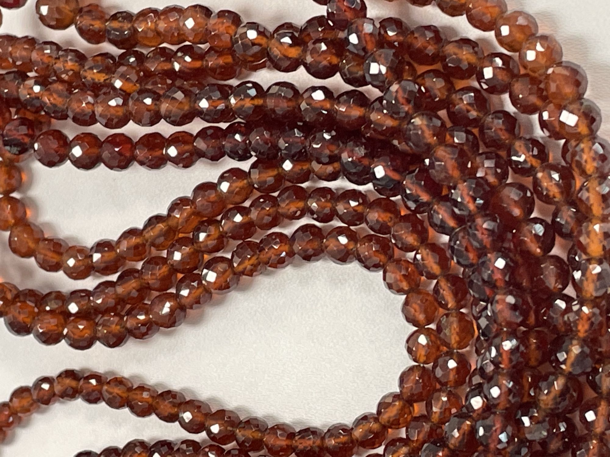 Hessonite Garnet Round Faceted