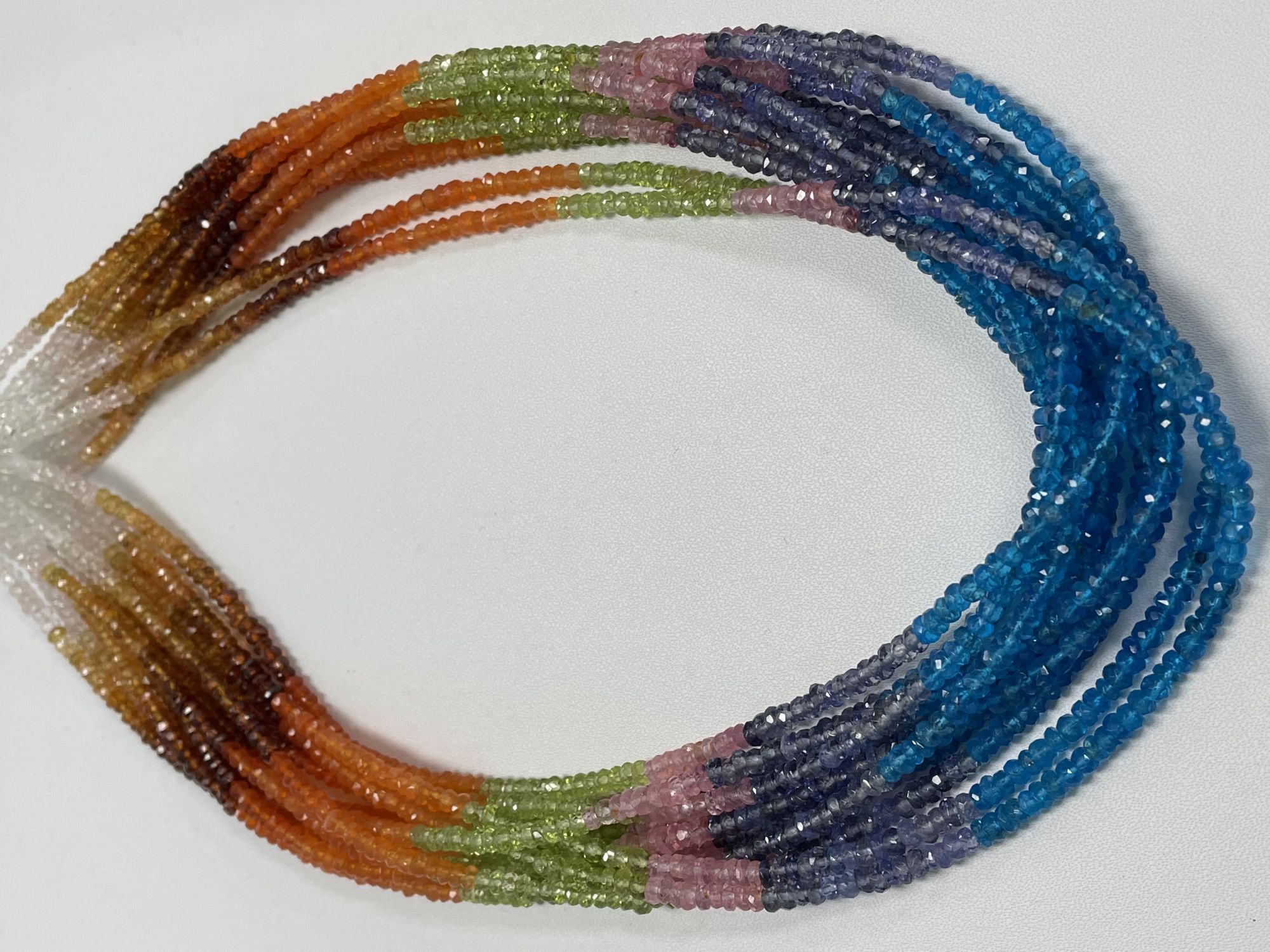 Multistone Rondelle Faceted