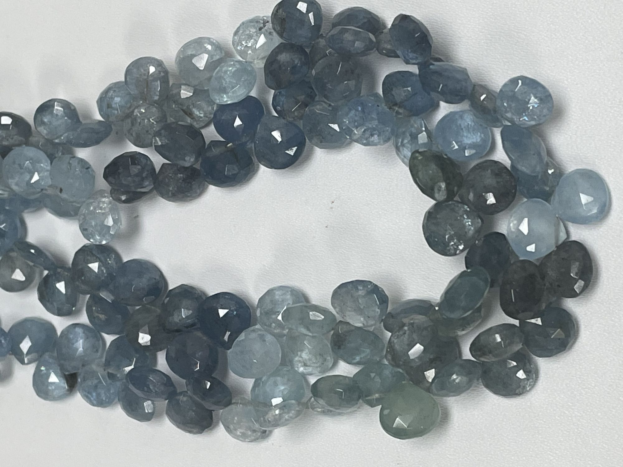 Aquamarine Heart Faceted