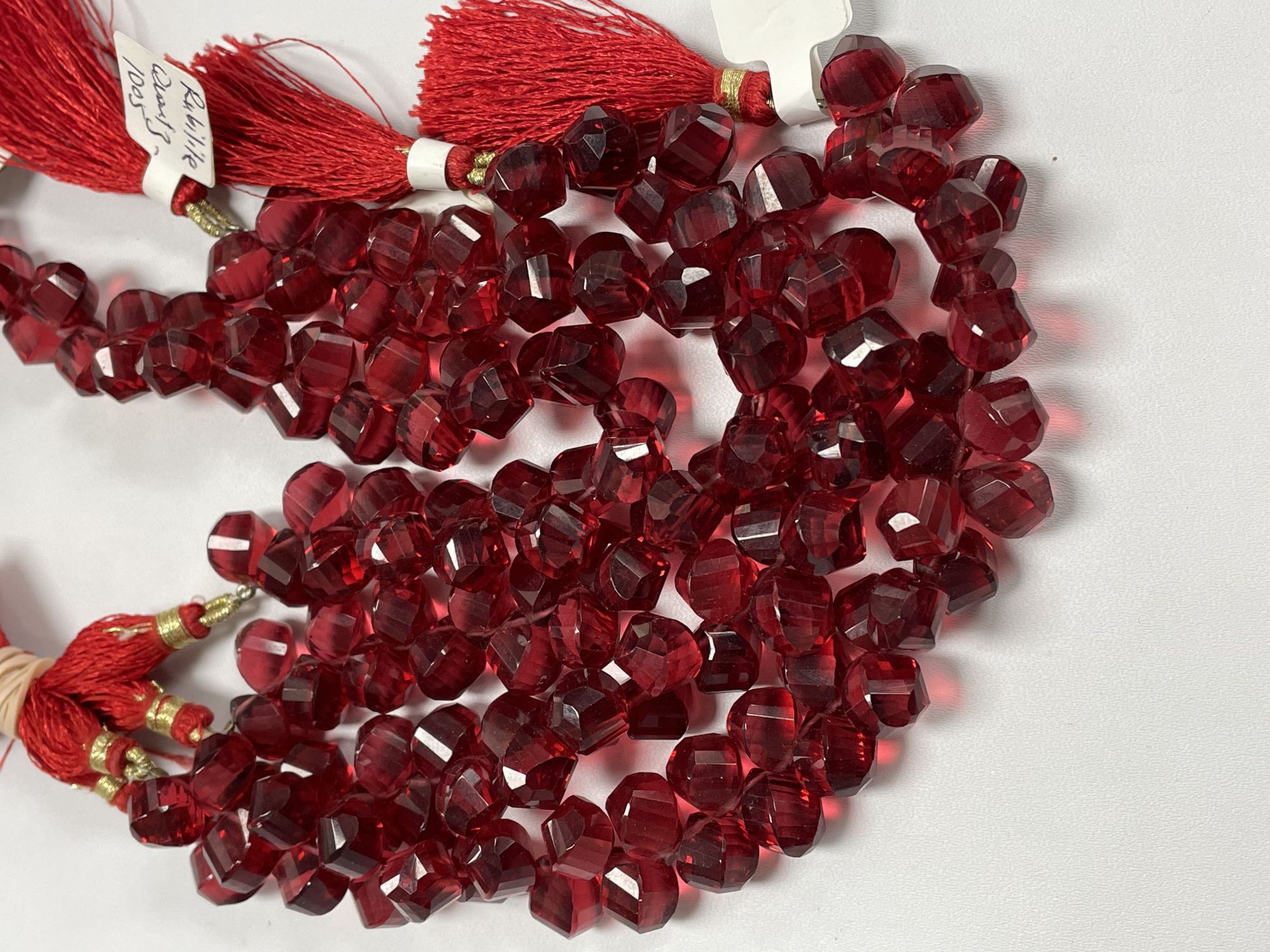 Rubilite Hydro Quartz Funky Cut Faceted