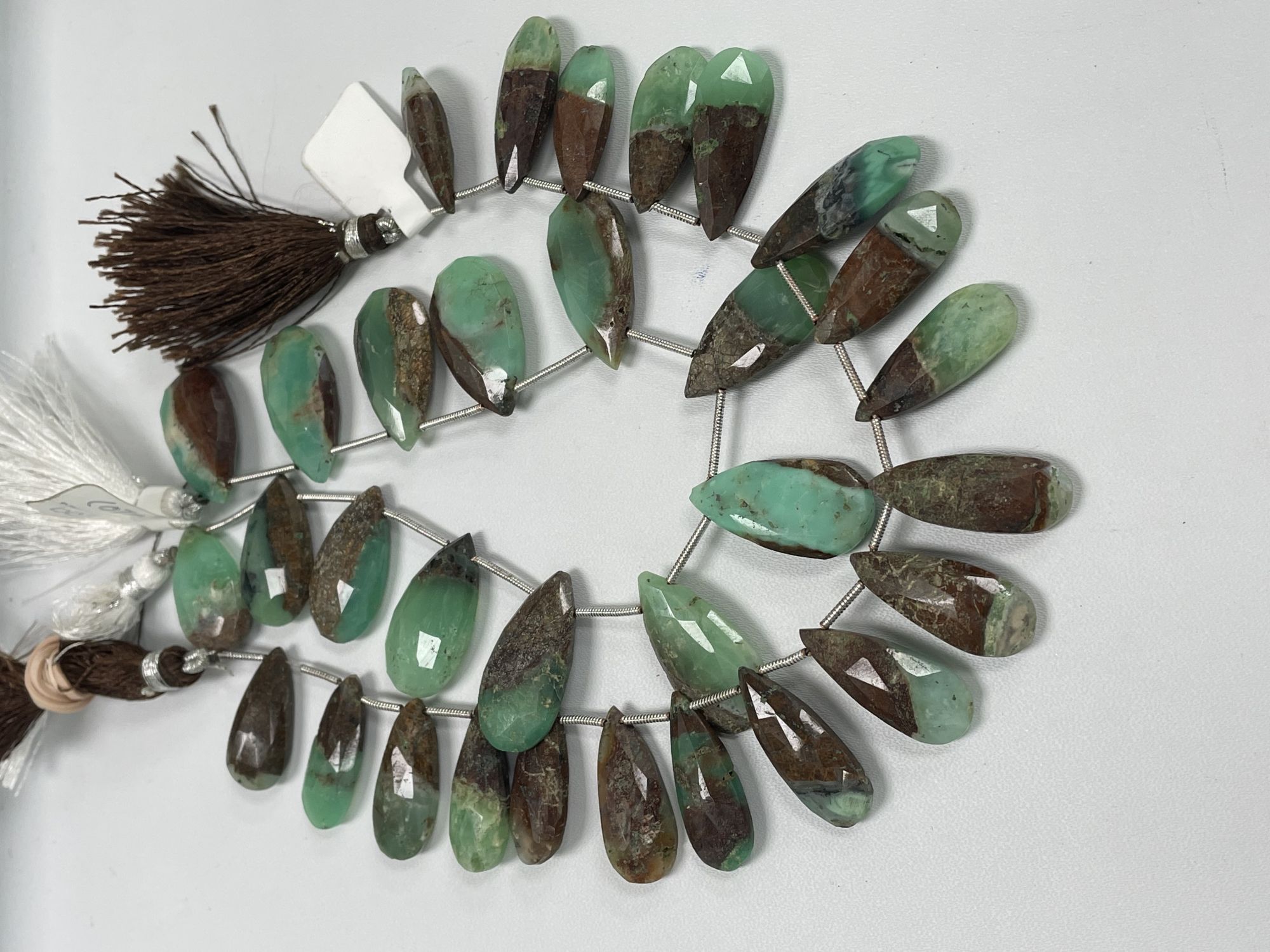 Chrysoprase Pears Faceted