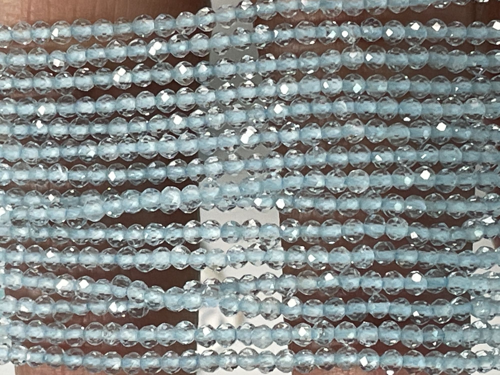 Sky Blue Topaz Rondelle Faceted