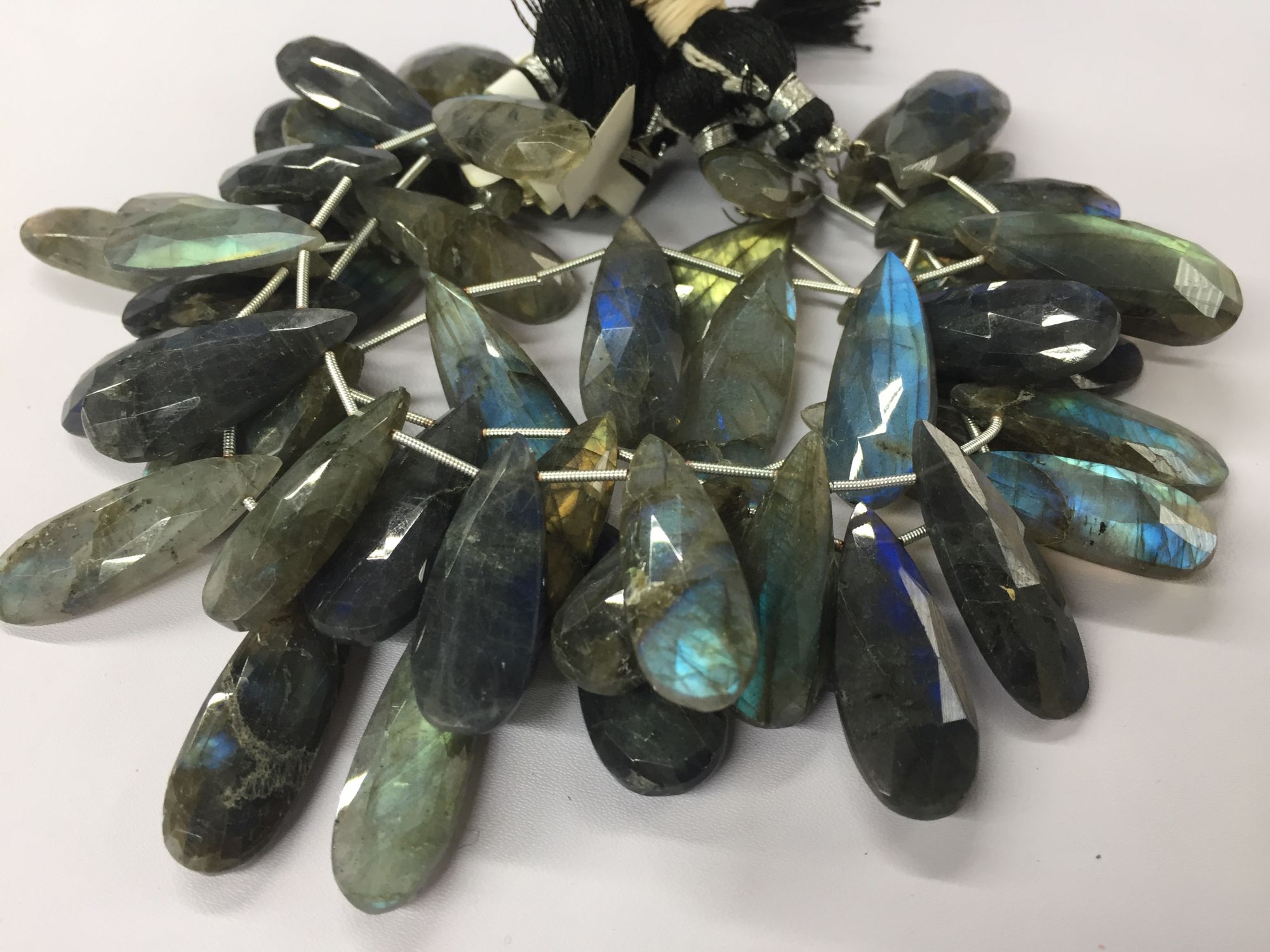 Labradorite Long Pears Faceted