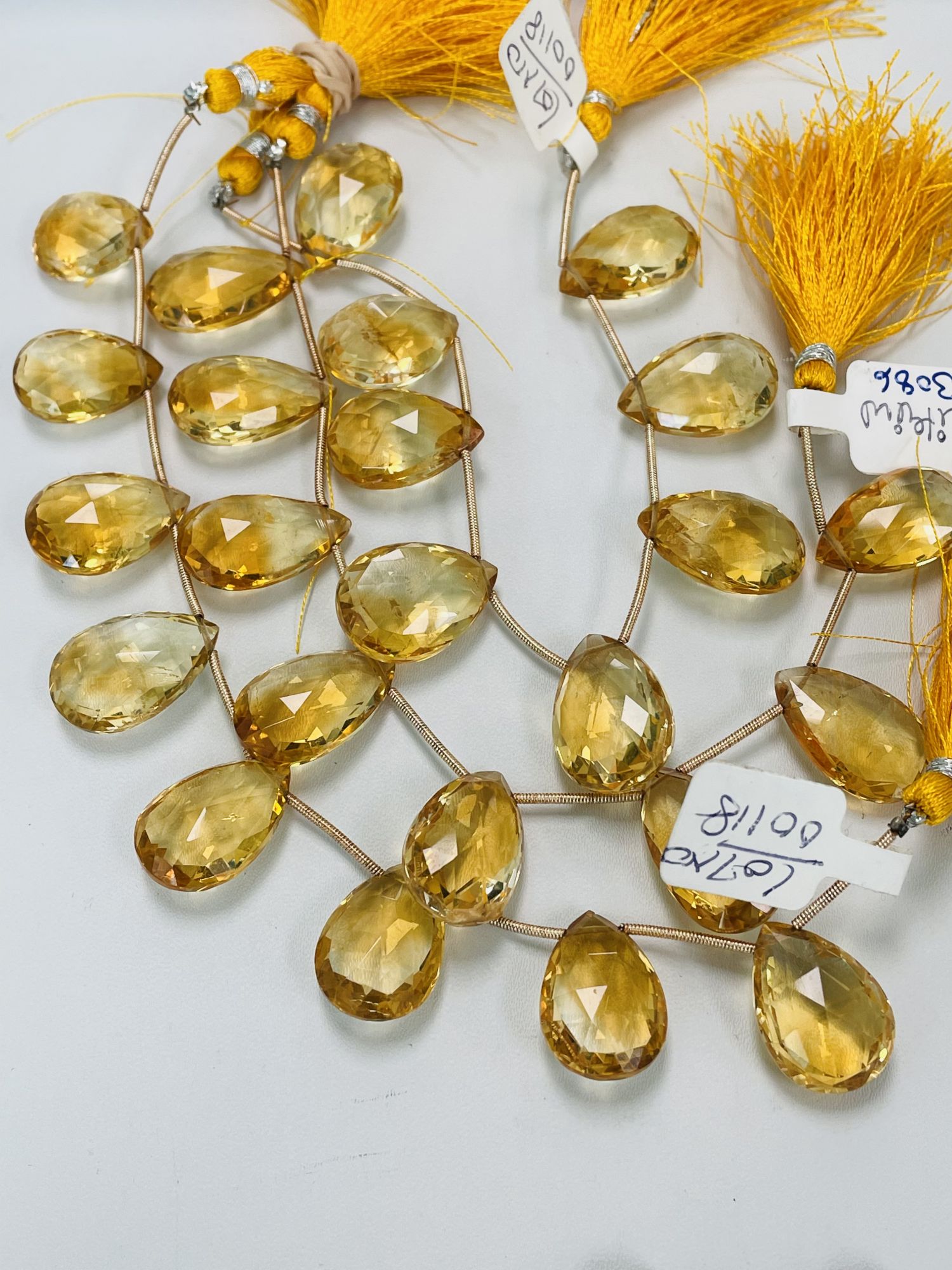 Citrine Pear Faceted
