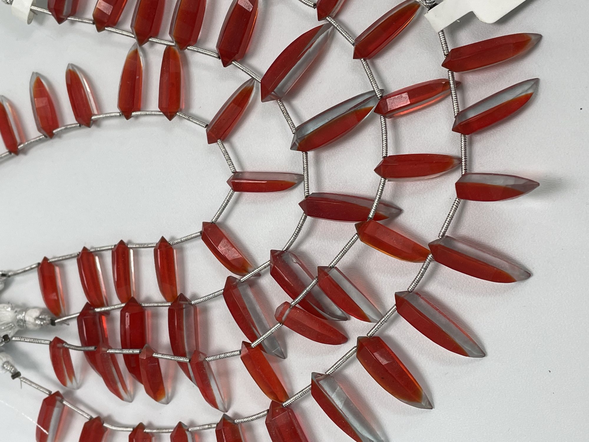 Bi Color Orange Hydro Quartz Okra Faceted