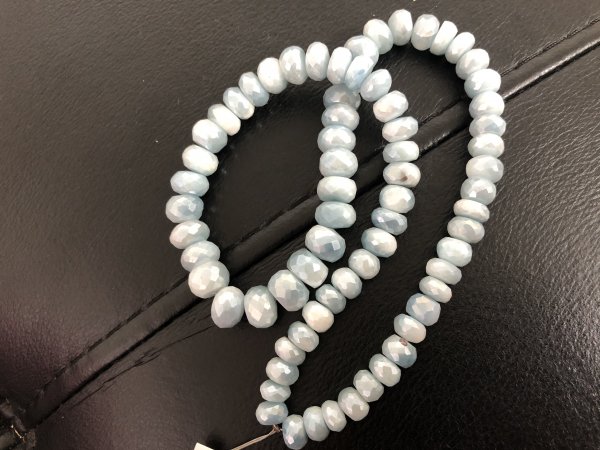 Coated Moonstone Rondelle