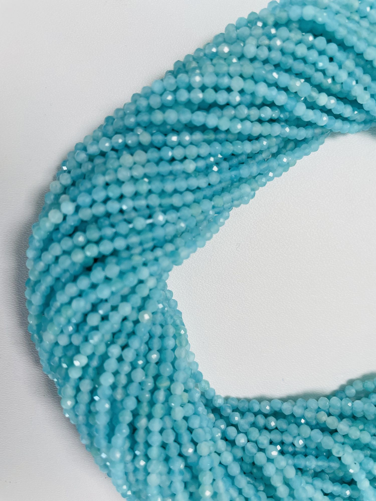 Amazonite Rondelle Faceted