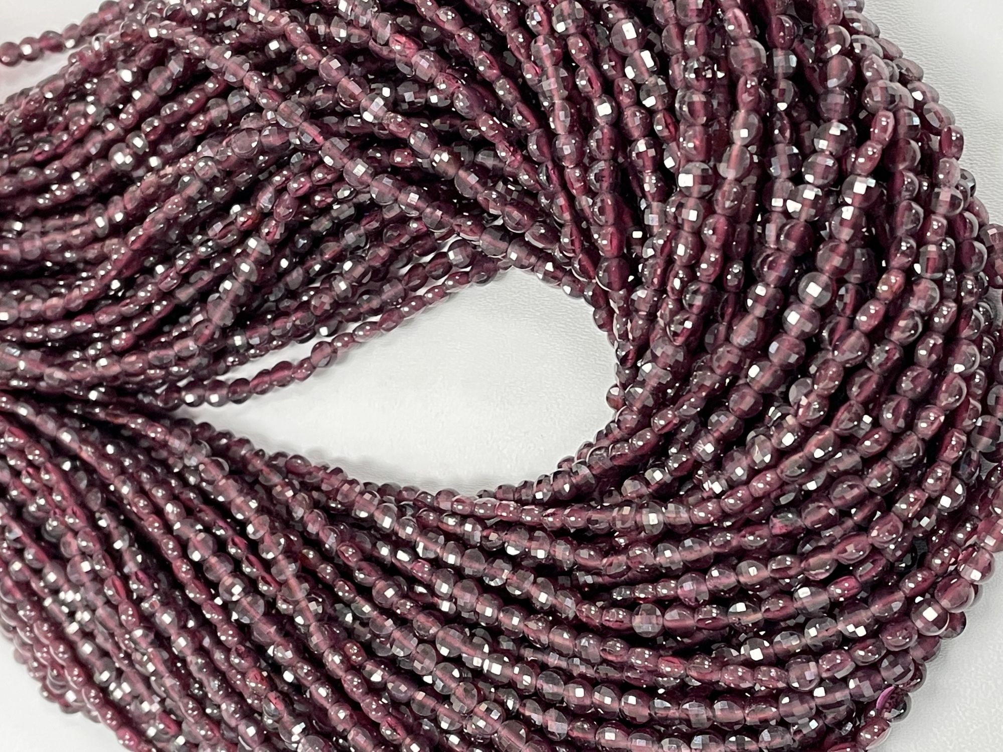 Garnet Coin Faceted