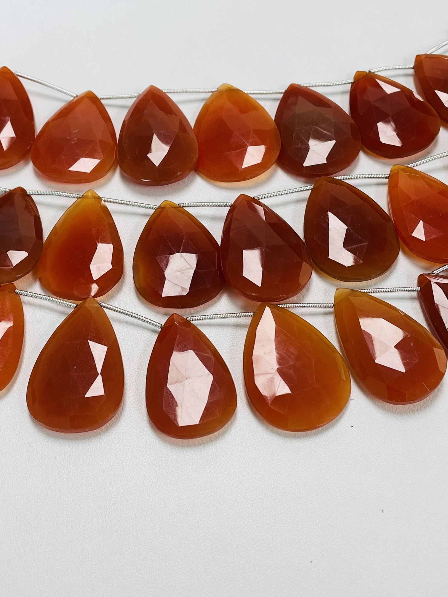 Carnelian Pear Faceted