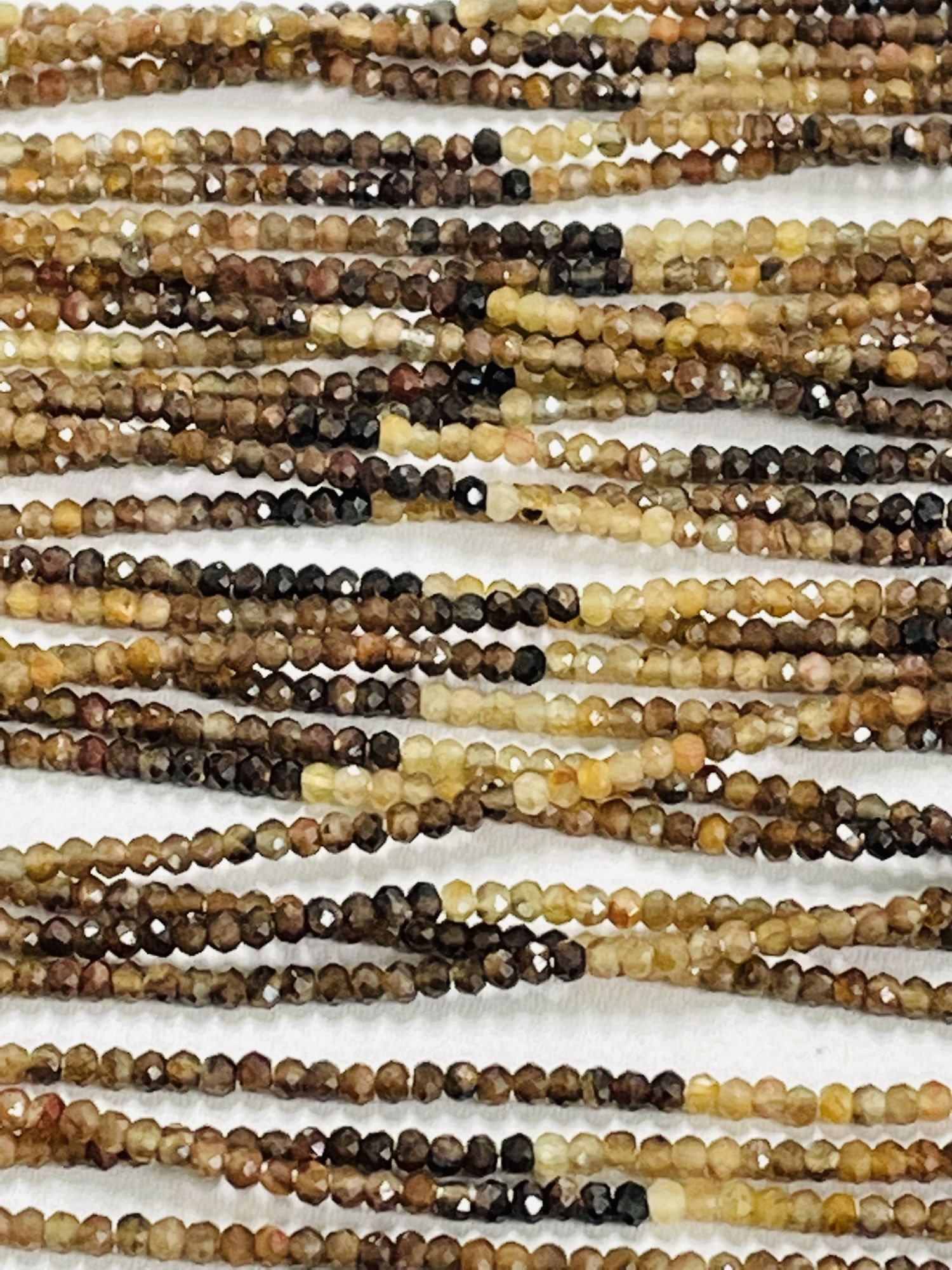 Shaded Brown Sapphire Rondelle Faceted