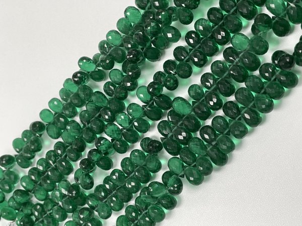 Green Hydro Quartz Drop Faceted