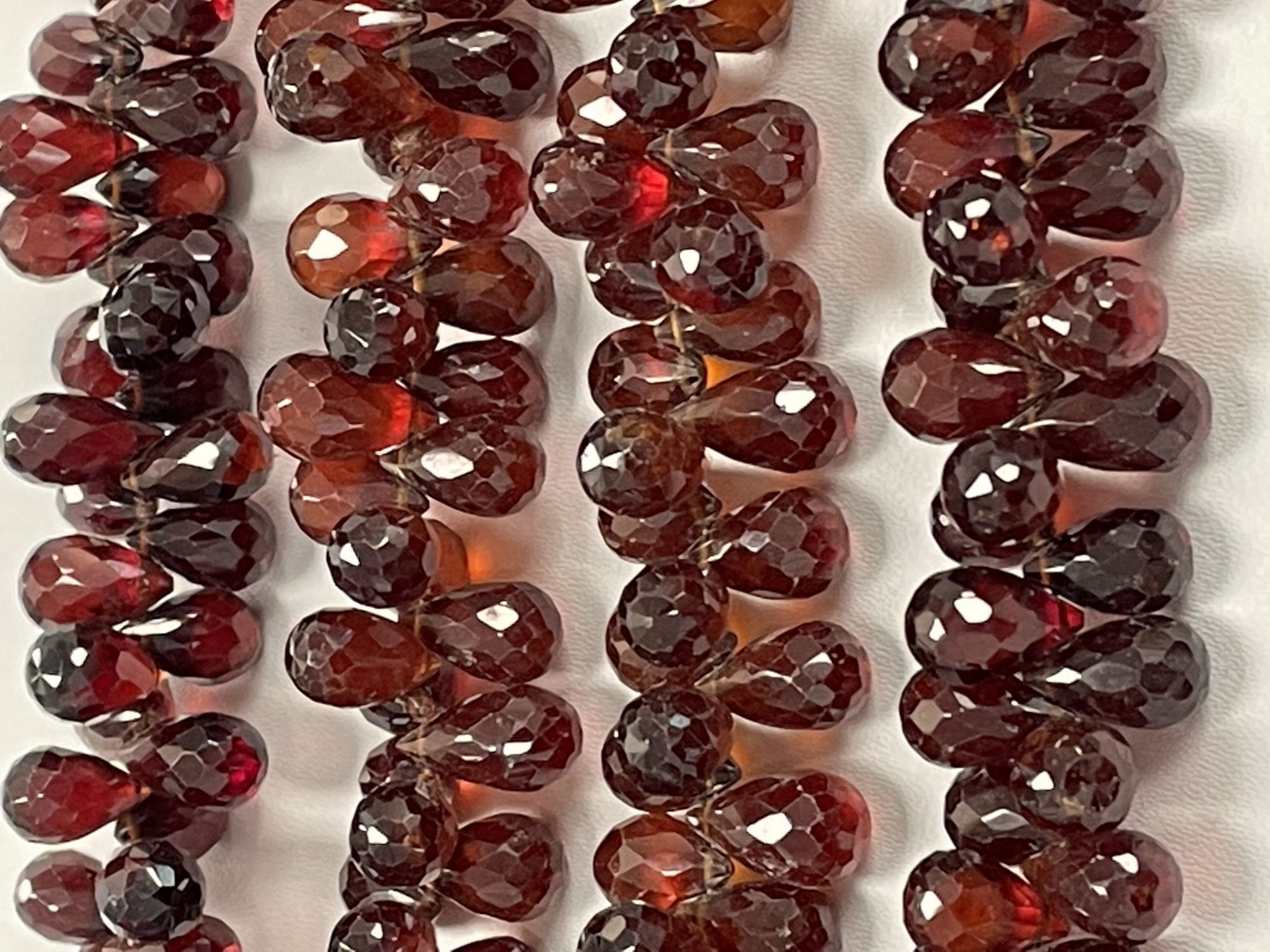 Hessonite Garnet Drop Faceted