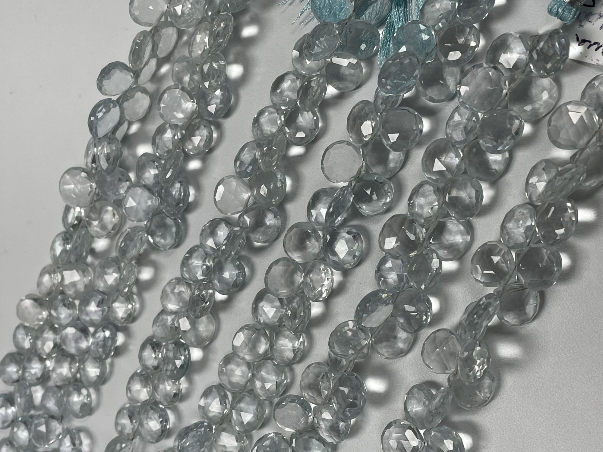 Aquamarine Hydro Quartz Heart Faceted