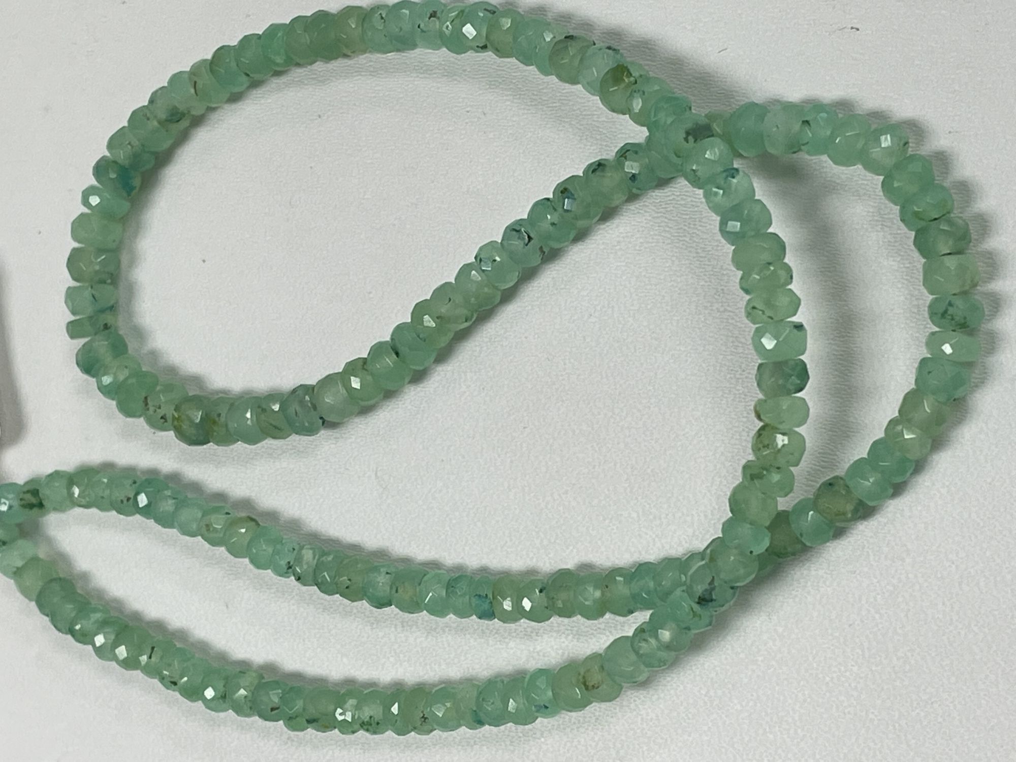Chrysoprase Rondelle Faceted