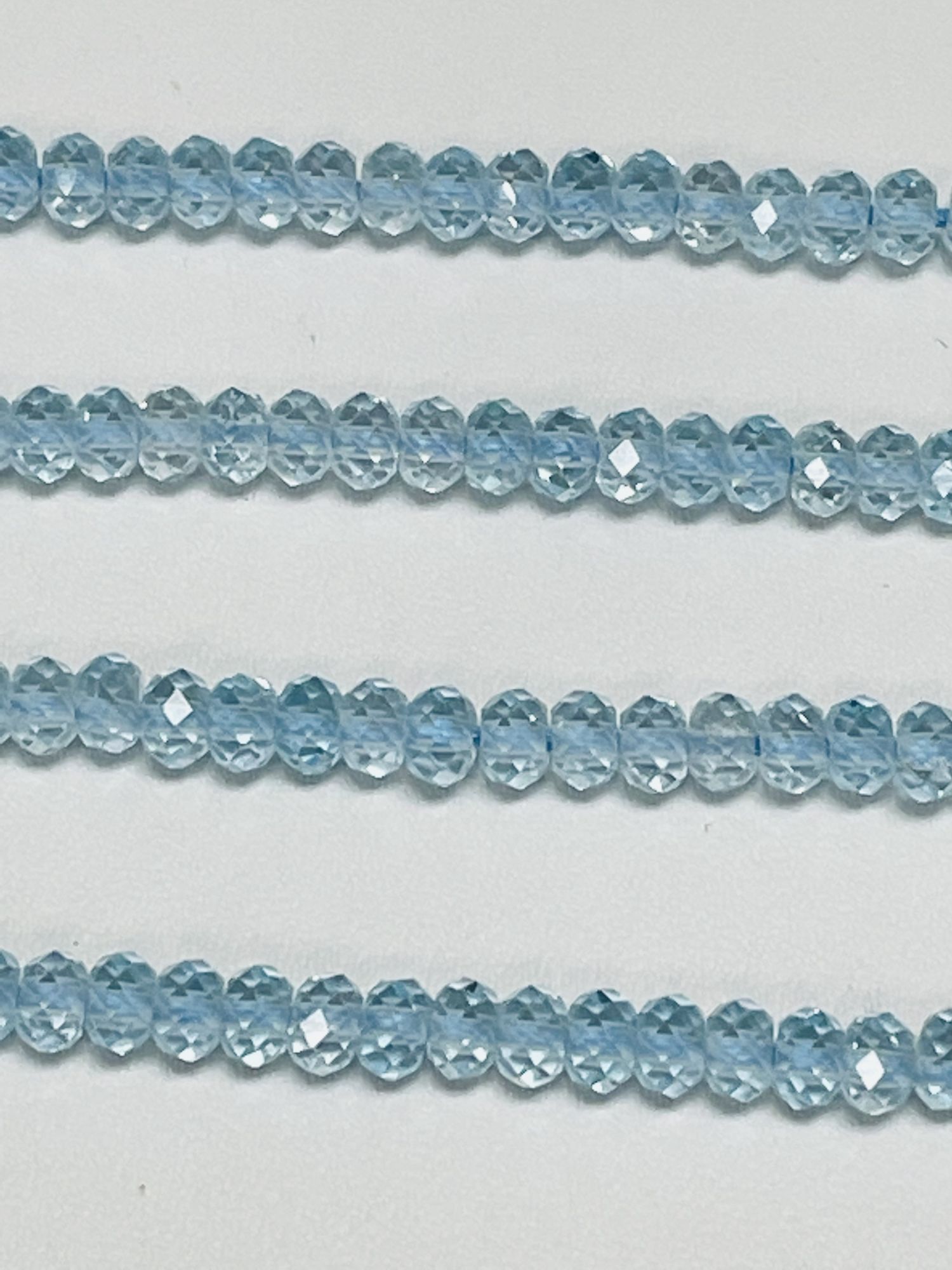 Sky Blue topaz Rondelle Faceted