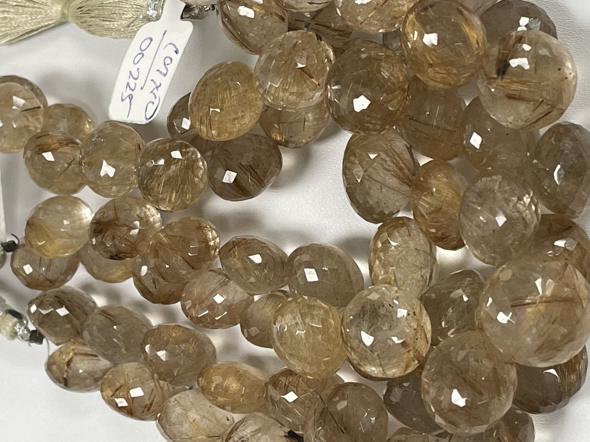 Golden Rutilated Quartz Onion Faceted