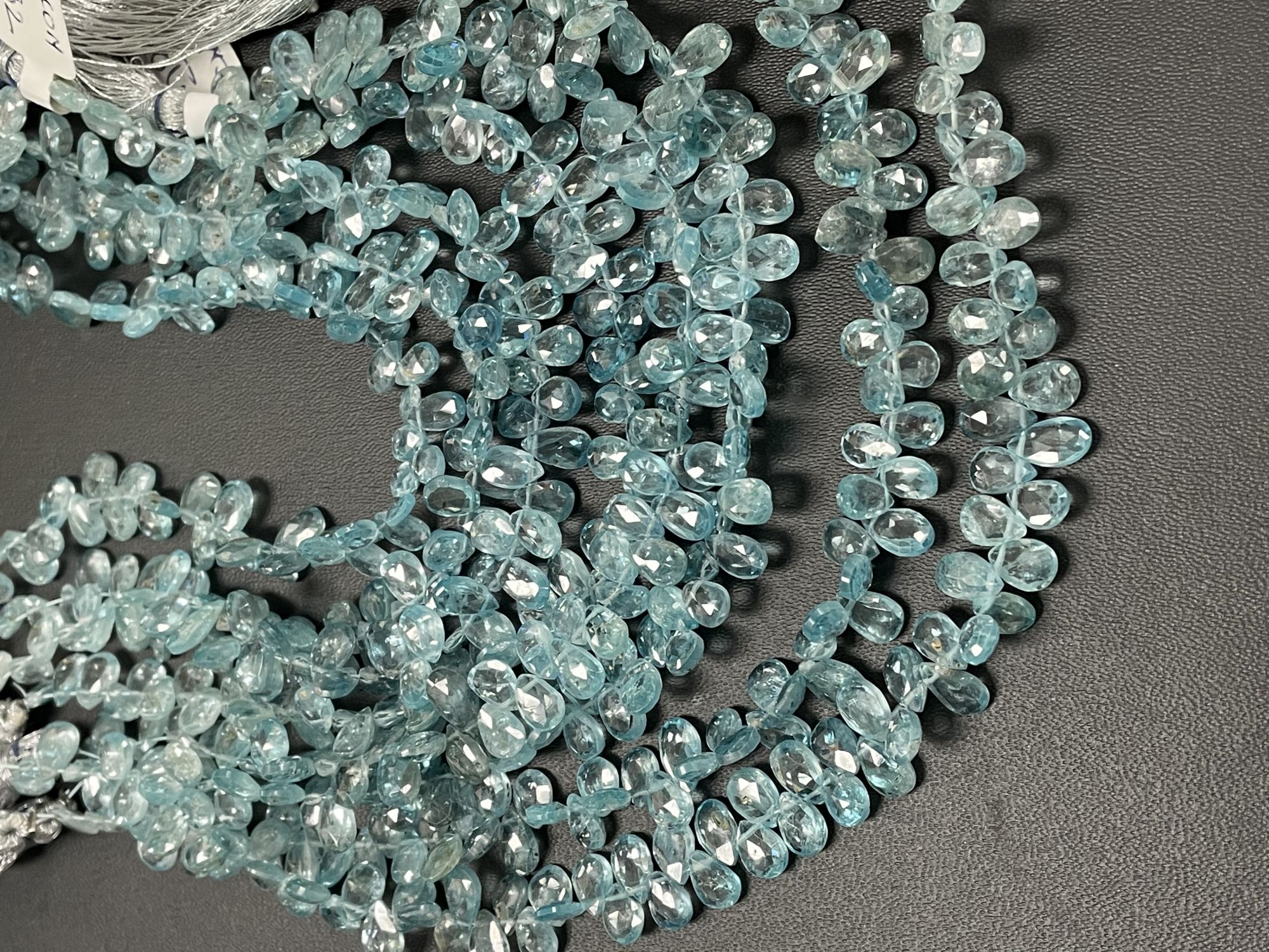 Blue Zircon Pear Faceted