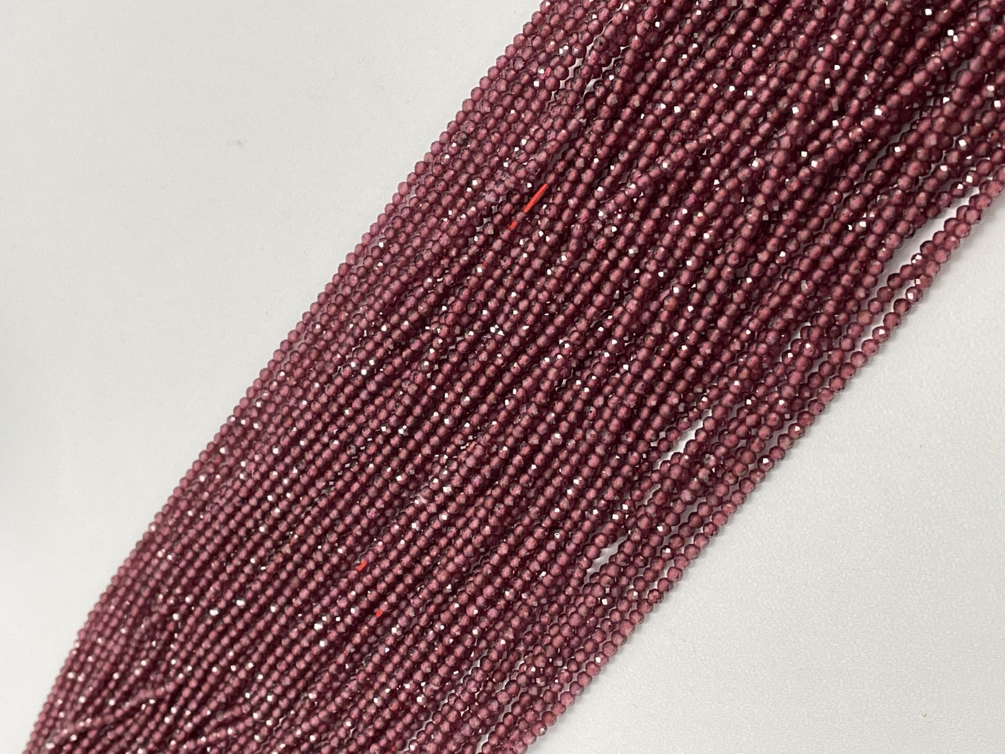 Red Garnet Rondelle Faceted