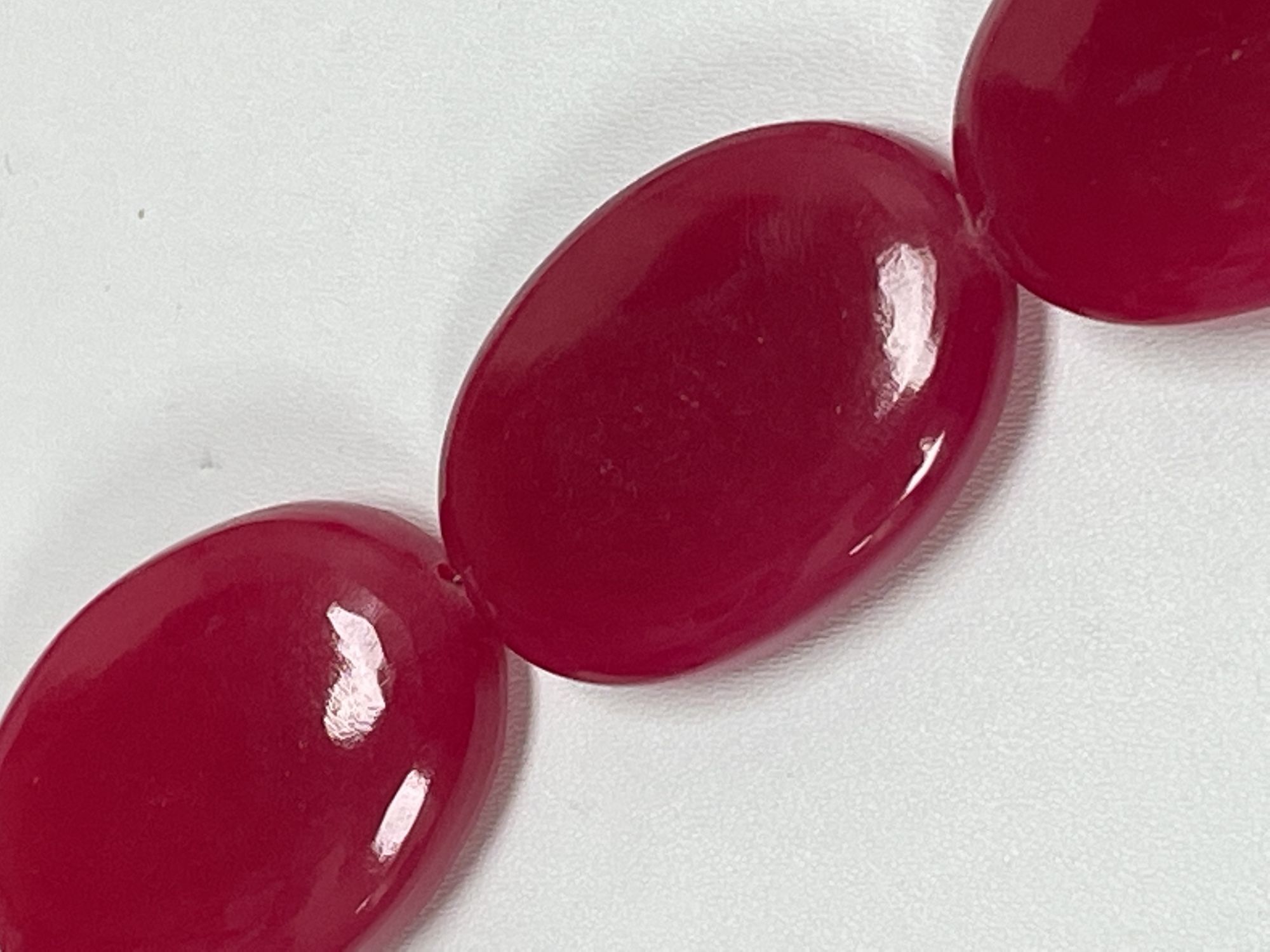 Pink Oval Chalcedony One side Faceted / One side Smooth