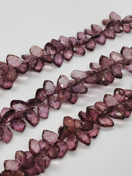 Pink Mystic Quartz Leaf Shape Faceted