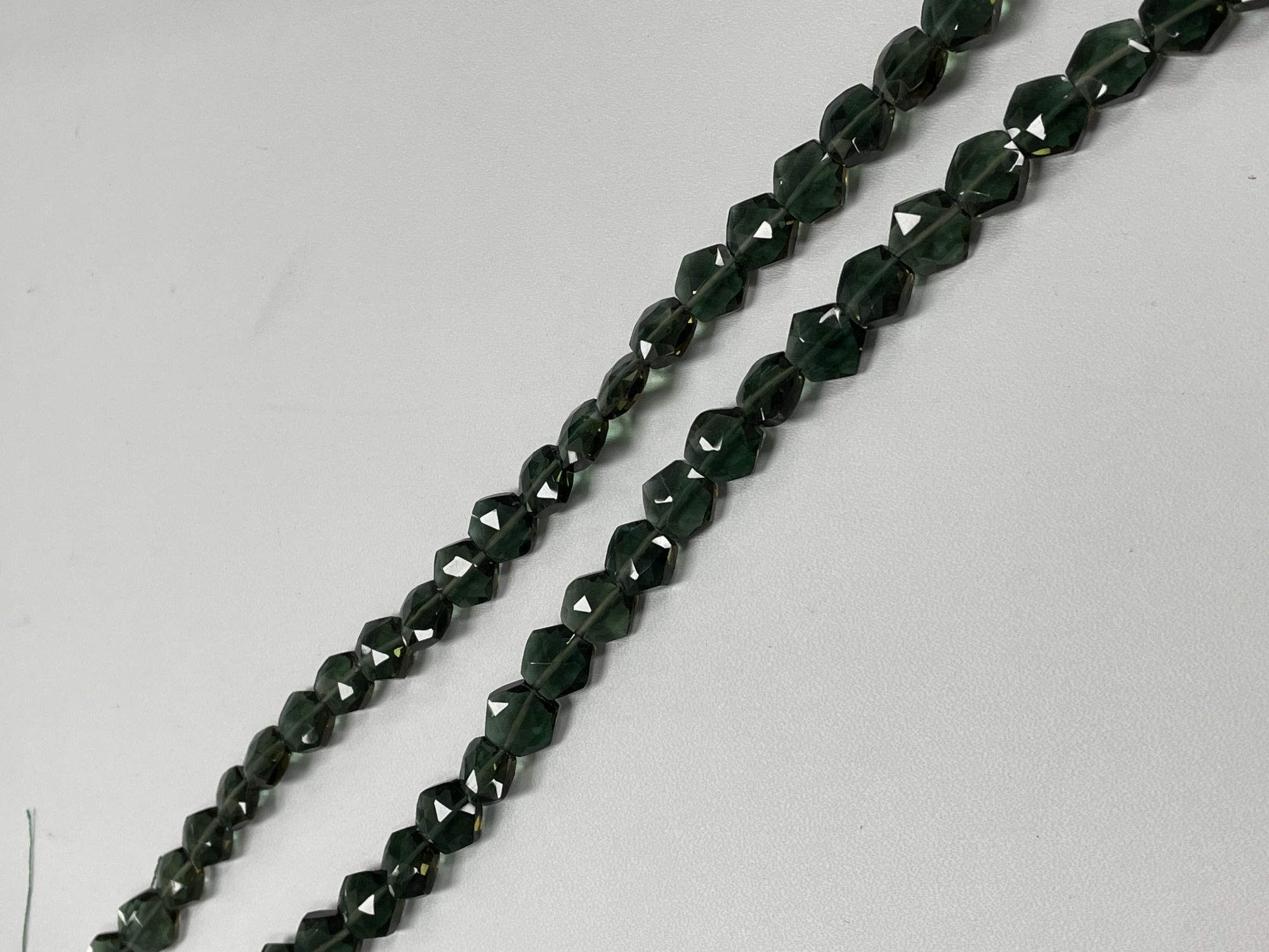 Forest Green Hydro Quartz Hexagon Faceted