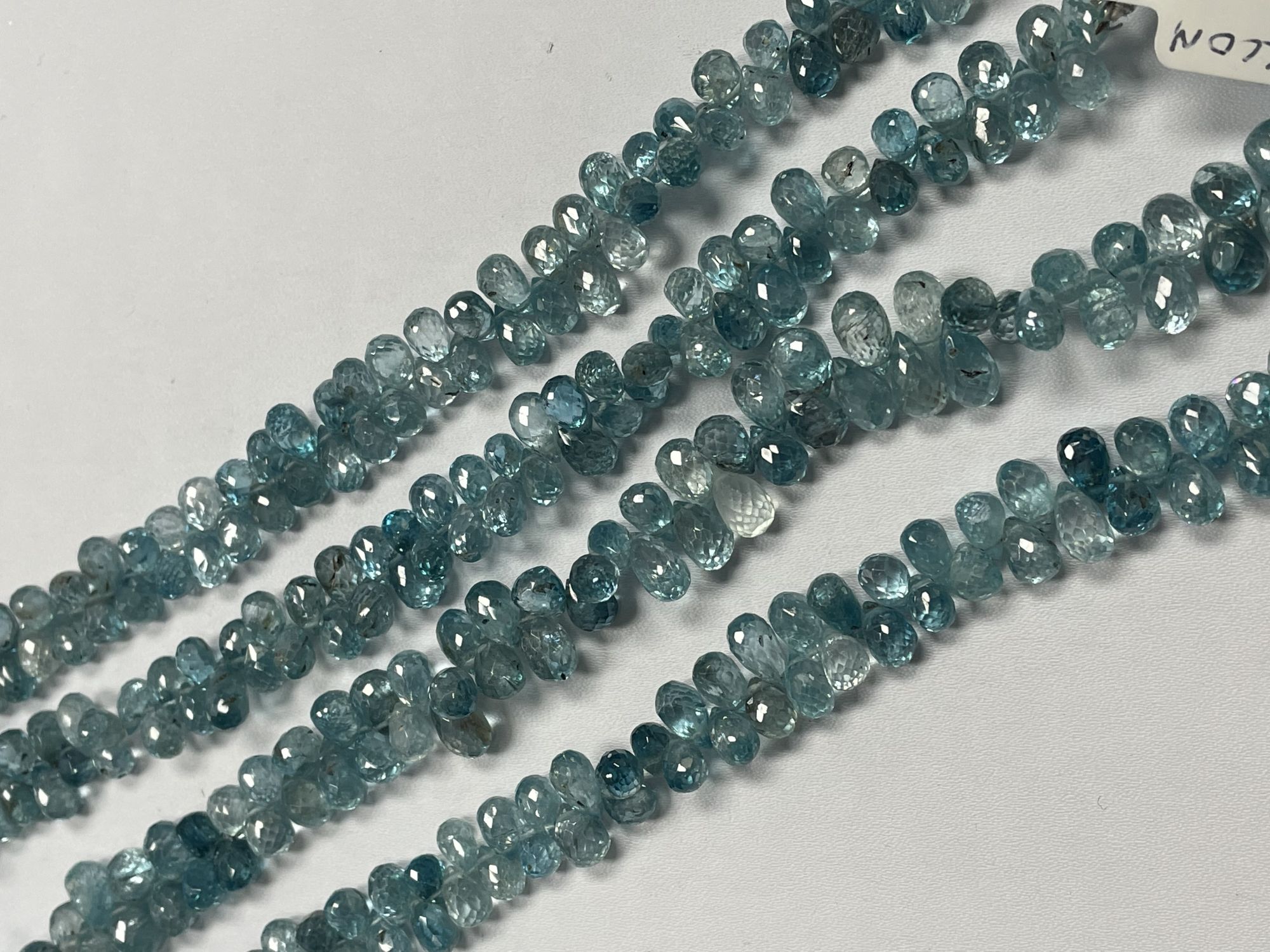 Blue Zircon Drop Faceted